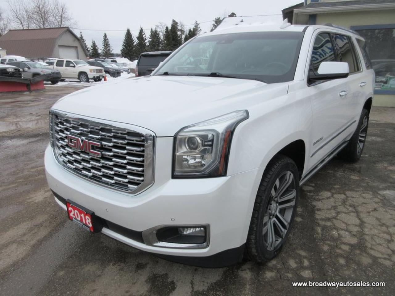2018 GMC Yukon LOADED DENALI-EDITION 7 PASSENGER 6.2L - V8.. 4X4.. CAPTAINS.. 3RD ROW.. NAVIGATION.. SUNROOF.. DVD PLAYER.. LEATHER.. HEATED SEATS & WHEEL..
