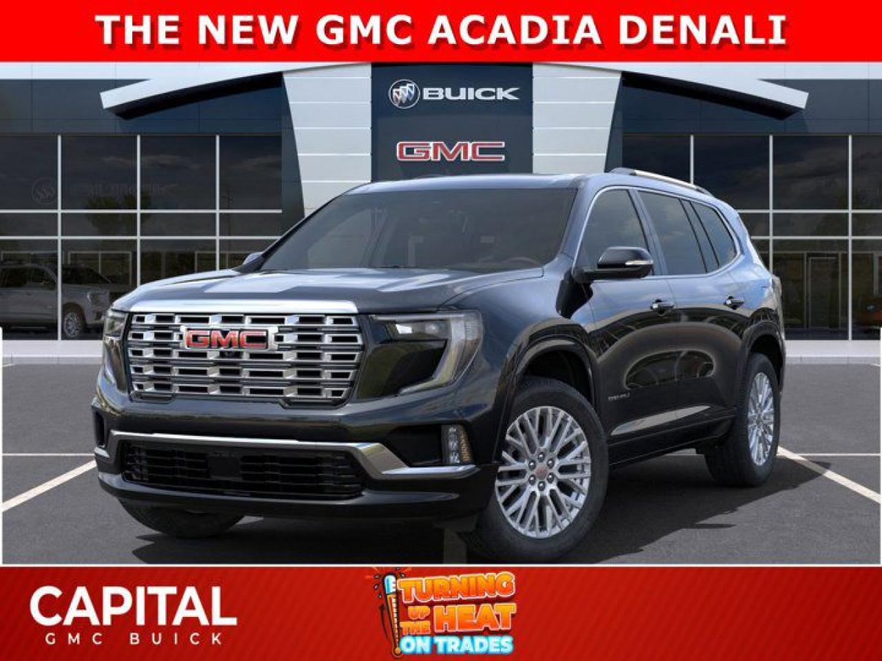 Take a look at this 2025 GMC Acadia Denali! This INCREDIBLE SUV comes equipped with every option including Rear Streaming Mirror, Heads-Up Display, 360 CAM, Heated and Cooled Seats, Heated Rear Seats, Panoramic Sunroof, Remote Start, A Massive 15 Inch touchscreen, and so much more! CALL NOW and Dont miss out...Ask for the Internet Department for more information or book your test drive today! Text 825-445-0521 for fast answers at your fingertips!AMVIC Licensed Dealer - Licence Number B1044900Disclaimer: All prices are plus taxes and include all cash credits and loyalties. See dealer for details. AMVIC Licensed Dealer # B1044900