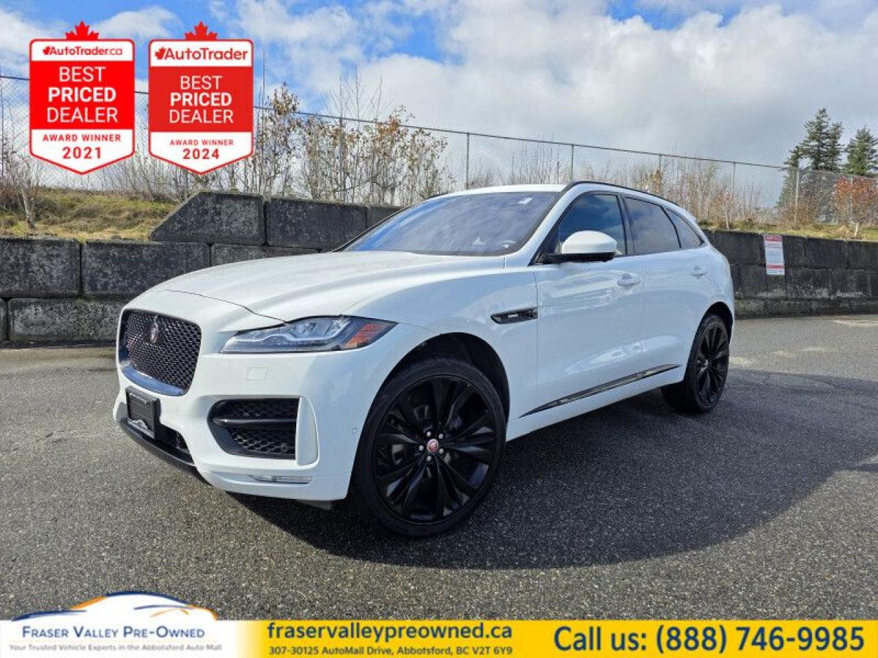 Used 2019 Jaguar F-PACE 20d AWD R-Sport  Rare! Local, Diesel, Nav, Heated for sale in Abbotsford, BC