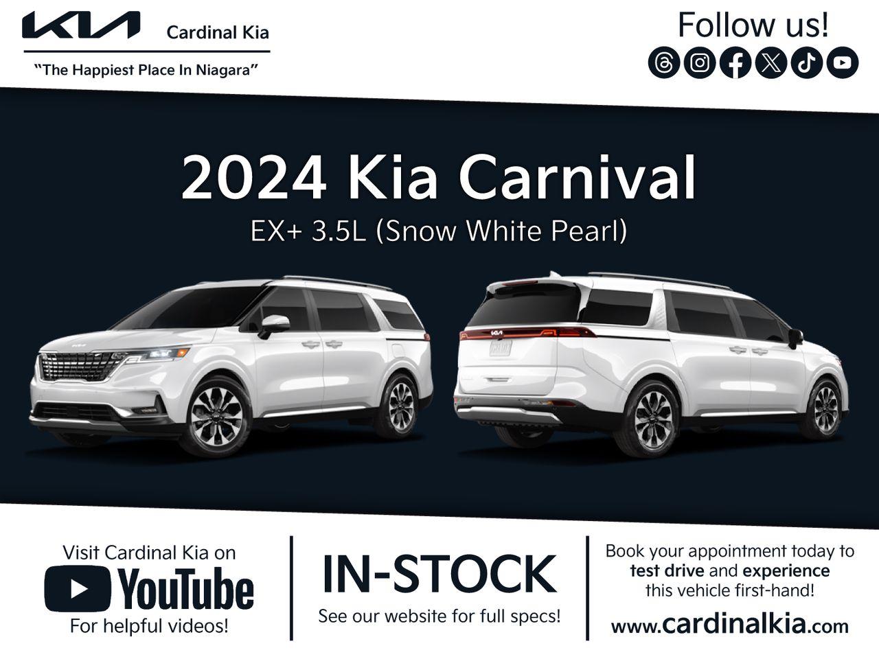 New 2024 Kia Carnival EX+ for sale in Niagara Falls, ON