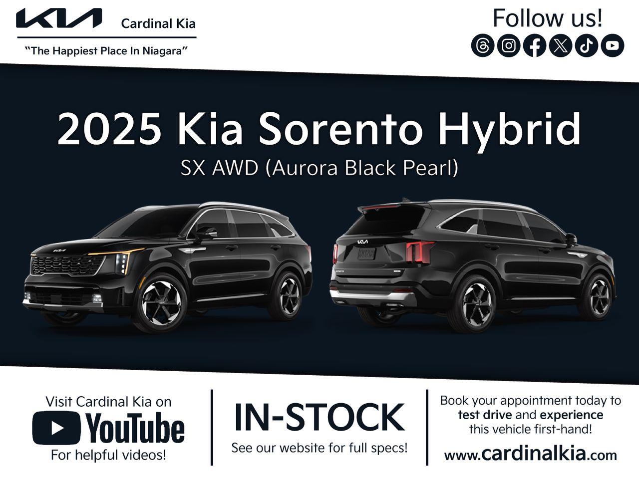 New 2025 Kia Sorento HEV SX for sale in Niagara Falls, ON