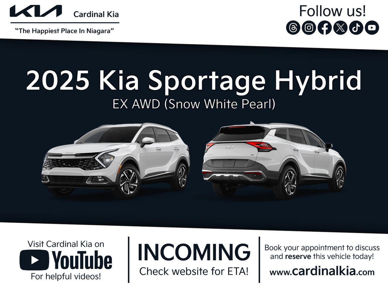 New 2025 Kia Sportage HEV EX for sale in Niagara Falls, ON