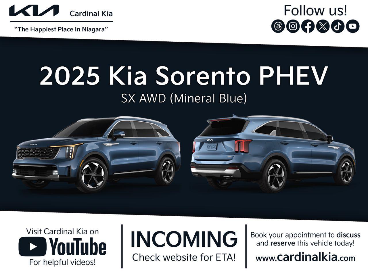 New 2025 Kia Sorento PHEV SX for sale in Niagara Falls, ON