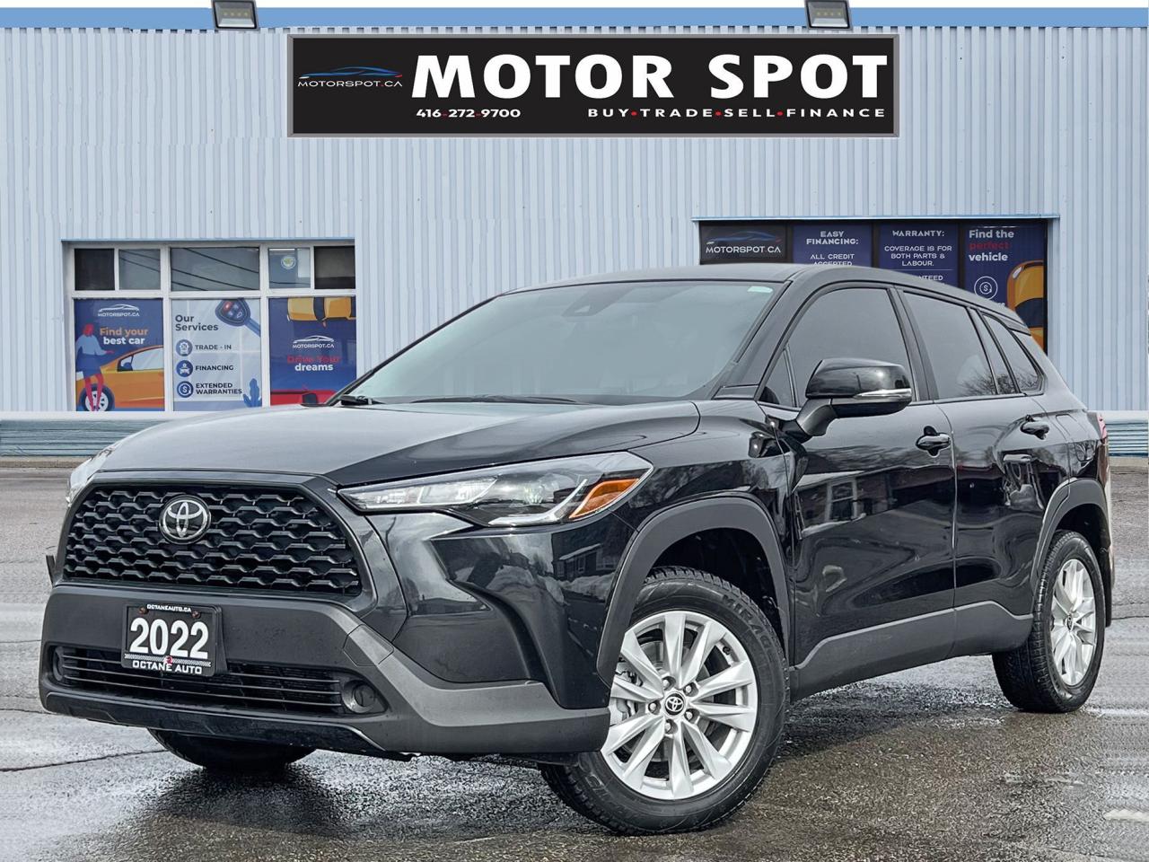 <div><font color=#242424><span>2022 Toyota Corolla Cross LE  Accident-free, one-owner vehicle in excellent condition. Powered by a 2.0L engine, it offers great fuel efficiency and a smooth ride. Features include a 7-inch touchscreen, Apple CarPlay, Android Auto, a rearview camera, and Toyota Safety Sense 2.0 with lane departure alert and adaptive cruise control. Stylish, spacious, and reliable, the 2022 Corolla Cross LE is a perfect combination of comfort and practicality</span></font></div><br /><div><span>Welcome to Motor Spot! Conveniently located at 1933 Kennedy Rd, Scarborough, ON M1P 2L9, were dedicated to providing you with a seamless car-buying experience. Heres what sets us apart:</span></div><div><font color=#242424><span>**Certification:** Ensure your peace of mind with our comprehensive certification process. Each pre-owned vehicle undergoes a rigorous safety inspection, exceeding industry standards. Our service includes an oil change and professional detailing before delivery. Vehicles are not drivable, if not certified and not e-tested, a certification package is available for $699. We also welcome trade-ins, and taxes and licensing are additional.</span></font></div><div><font color=#242424 face=Segoe UI, Segoe UI Web (West European), Segoe UI, -apple-system, BlinkMacSystemFont, Roboto, Helvetica Neue, sans-serif><span><br /></span></font></div><div><font color=#242424 face=Segoe UI, Segoe UI Web (West European), Segoe UI, -apple-system, BlinkMacSystemFont, Roboto, Helvetica Neue, sans-serif><span>**Financing:** No matter your credit history, our finance and credit experts are here to help. Whether youre dealing with no credit, bankruptcy, consumer proposal, or collections, we specialize in securing approvals and starting your journey to rebuilding credit. Financing deals are subject to an Admin fee, and we offer on-the-spot financing with instant approvals.</span></font></div><div><font color=#242424 face=Segoe UI, Segoe UI Web (West European), Segoe UI, -apple-system, BlinkMacSystemFont, Roboto, Helvetica Neue, sans-serif><span><br /></span></font></div><div><font color=#242424 face=Segoe UI, Segoe UI Web (West European), Segoe UI, -apple-system, BlinkMacSystemFont, Roboto, Helvetica Neue, sans-serif><span>**Warranty:** Rest assured knowing your vehicle is eligible for an extended warranty. We offer various terms and coverages to suit your needs. Our team is ready to assist you in selecting the right warranty option.</span></font></div><div><font color=#242424 face=Segoe UI, Segoe UI Web (West European), Segoe UI, -apple-system, BlinkMacSystemFont, Roboto, Helvetica Neue, sans-serif><span><br /></span></font></div><div><font color=#242424 face=Segoe UI, Segoe UI Web (West European), Segoe UI, -apple-system, BlinkMacSystemFont, Roboto, Helvetica Neue, sans-serif><span>**Pricing:** At Motor Spot, we believe in fair and transparent pricing. Say goodbye to negotiationswe constantly monitor the market and adjust our prices below the market average to provide you with the best value. Enjoy a hassle-free buying experience with us and avoid paying more elsewhere.</span></font></div><div><font color=#242424 face=Segoe UI, Segoe UI Web (West European), Segoe UI, -apple-system, BlinkMacSystemFont, Roboto, Helvetica Neue, sans-serif><span><br /></span></font></div><div><font color=#242424 face=Segoe UI, Segoe UI Web (West European), Segoe UI, -apple-system, BlinkMacSystemFont, Roboto, Helvetica Neue, sans-serif><span>Visit us today or contact our team for more information. Your satisfaction is our priority at Motor Spot!</span></font></div>