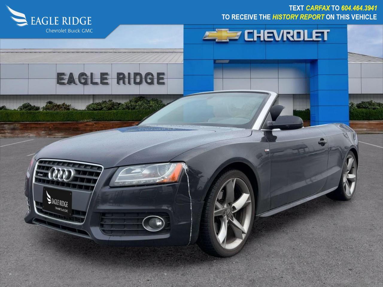 Used 2012 Audi A5 2.0T Premium Plus Power steering, Power windows, Rear window defroster, Remote keyless entry, Security system, Split folding rear seat, Steering wheel mounted audio controls for sale in Coquitlam, BC