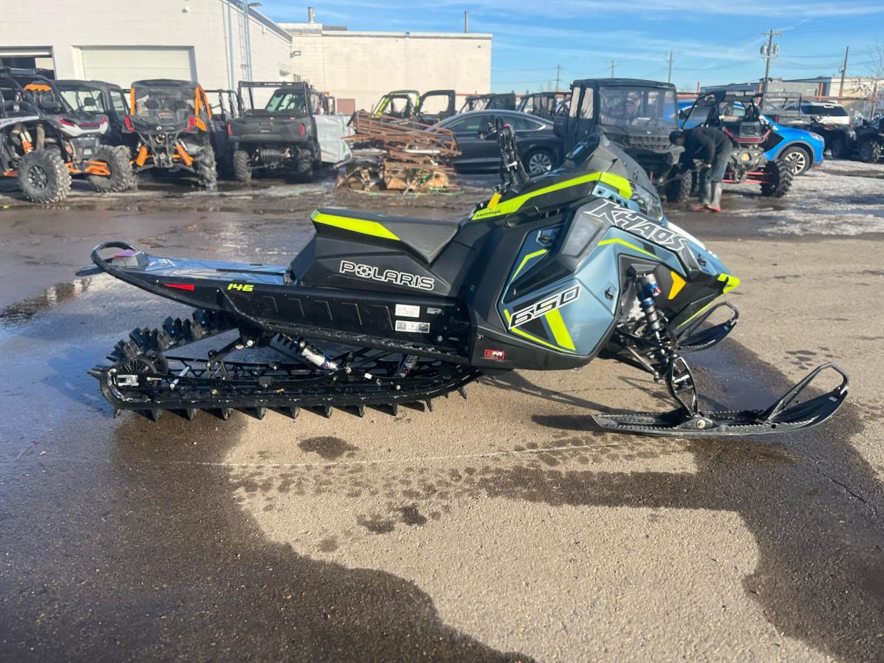 2023 Polaris 650 RMK Khaos Slash 146 $88 B/W - Photo #3