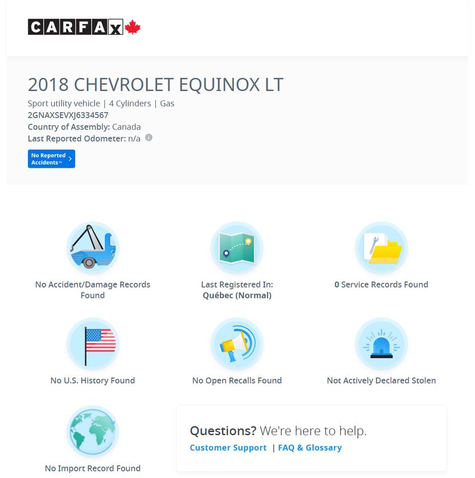 2018 Chevrolet Equinox LT AWD+ApplePlay+Camera+Remote Start+CLEAN CARFAX Photo