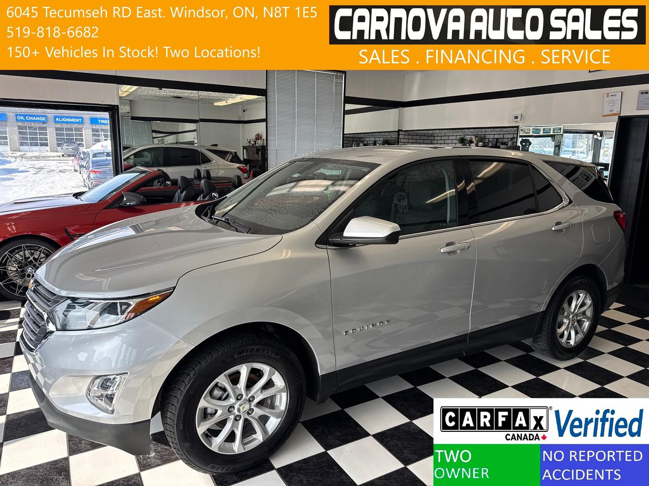 2018 Chevrolet Equinox LT AWD+ApplePlay+Camera+Remote Start+CLEAN CARFAX Photo0