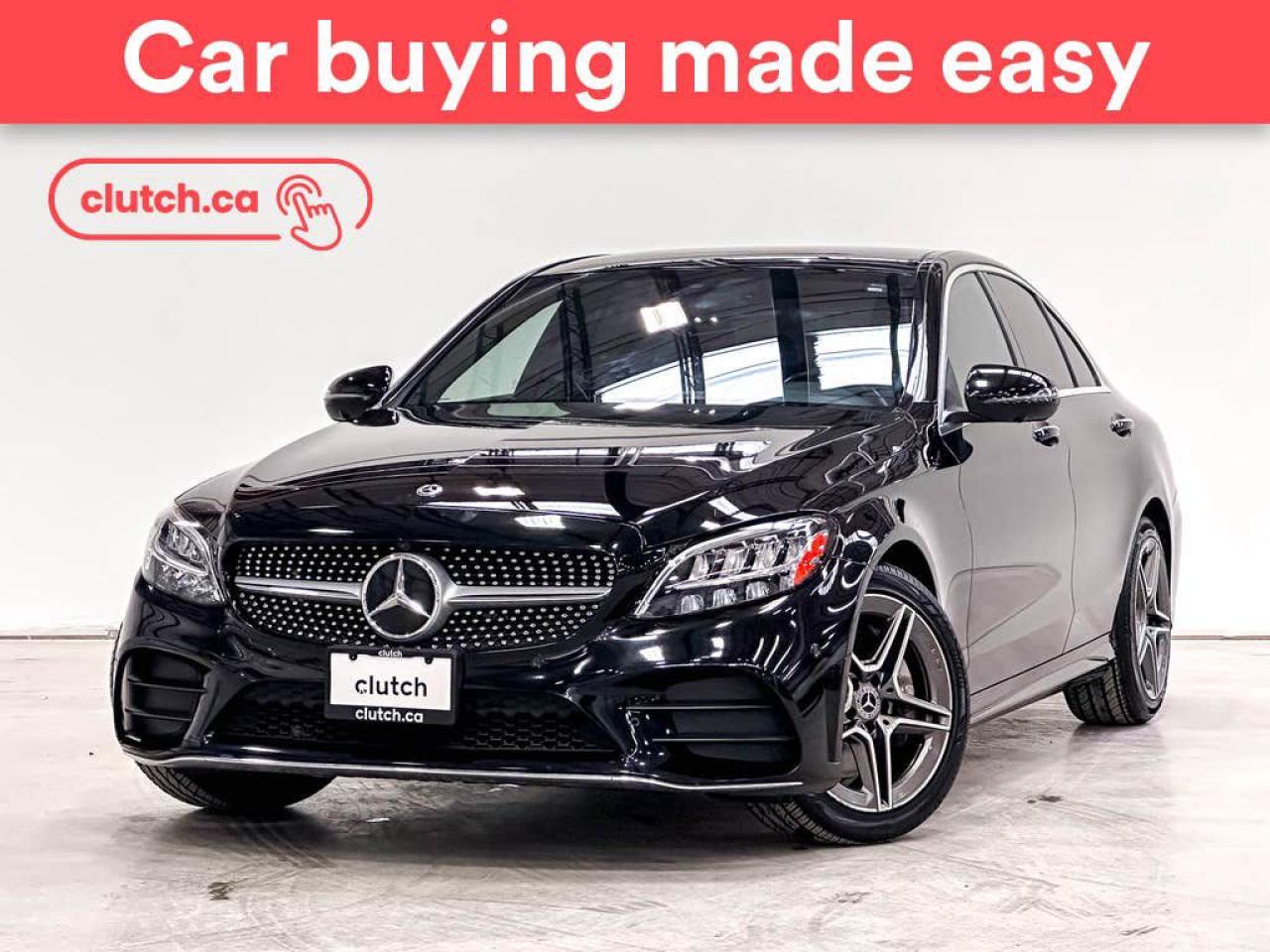 NO ACCIDENTS / CLEAN CARFAX / Bluetooth    , Heated Steering Wheel    , Panoramic Sunroof     and more!<br> <br>Clutch is the largest online used car retailer in Canada, delivering a seamless, hassle-free car-buying experience to drivers everywhere. Shop hundreds of used cars online, get the right one delivered to your door, and enjoy peace of mind with our optional 10-Day Money-Back Guarantee. How sweet is that? To learn more, visit clutch.ca.<br> <br>The top features for this 2020 Mercedes-Benz C-Class include:<br> <br>Active Brake Assist<br>Bluetooth<br>Heated Steering Wheel<br>Panoramic Sunroof<br>Sos Call Support<br>Around View Monitor<br>Heated Front Seats<br>Power Side Mirrors<br>Memory Driver Seat<br>Auto Dimming Rearview Mirror<br>Attention Assist<br>Rearview Camera<br>Push Start Button<br>Electronic Parking Brake<br>Power Liftgate<br>Garage Door Opener<br>Navigation<br>Apple CarPlay & Android Auto<br>Keyless Entry<br>Blind Spot Assist<br>Rear Vents<br>Paddle Shifters<br>Dual Zone A/C<br>USB Port<br>Drive Mode Select<br>Auto Headlights<br>Power Front Seats<br>Auto Engine Start/Stop<br>Cruise Control<br> <br>Seamless home delivery - Delivery to your door in a matter of days. Available on select packages.<br> <br>Try it out for 10 days - If you do not like it, we will take it back. Available on select packages. <br> <br>Quality assured - All cars go through our rigorous 210-point inspection and reconditioning process.<br> <br>Peace of mind - Optional 3-month Standard Warranty, with additional warranty options available.<br> <br>Haggle-free - No haggling or hard sells.<br> <br>100% Transparency - Full inspection reports on every car, including high-res photography and a free Carfax report.<br> <br>Listed price is for cash purchase only and does not include taxes, Shipping Fees (if applicable), Delivery Fees (if applicable), government licensing fees. 10-day Money Back Guarantee, 3-month Standard Warranty, and home delivery are available with select packages.<br> <br>Previous Provincial Registrations:<br>Ontario<br> <br>Stock # 44438