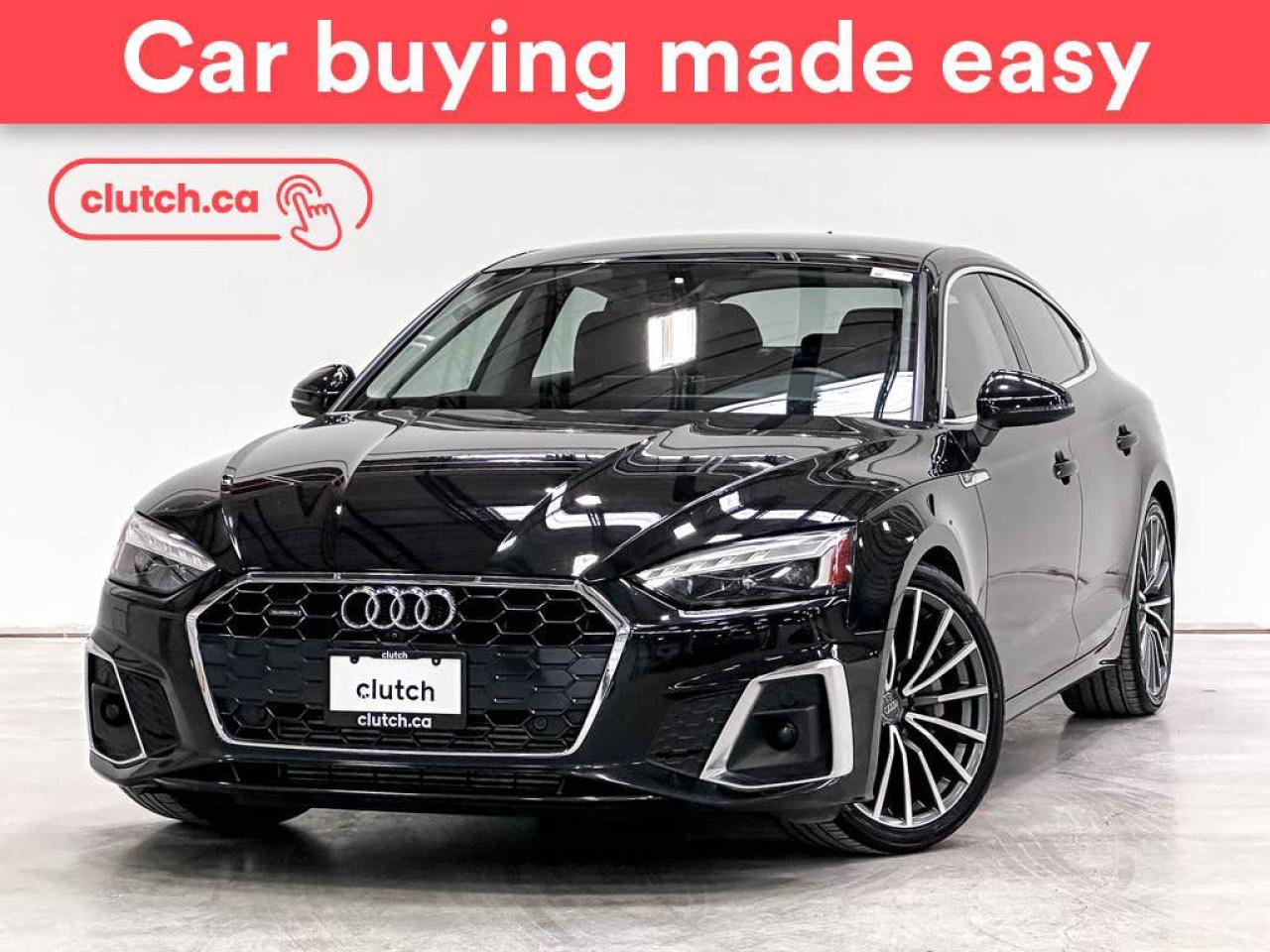 Used 2020 Audi A5 Sportback Technik AWD w/ Apple CarPlay, Heated Steering Wheel, Heated Front Seats for sale in Toronto, ON