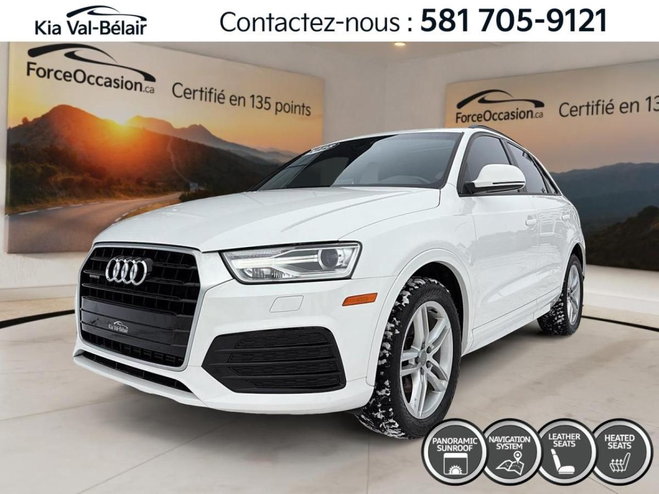 Used 2018 Audi Q3 KOMFORT *TFSI *QUATTRO *TRIPTONIC *TOIT PANO *GPS for sale in Québec, QC