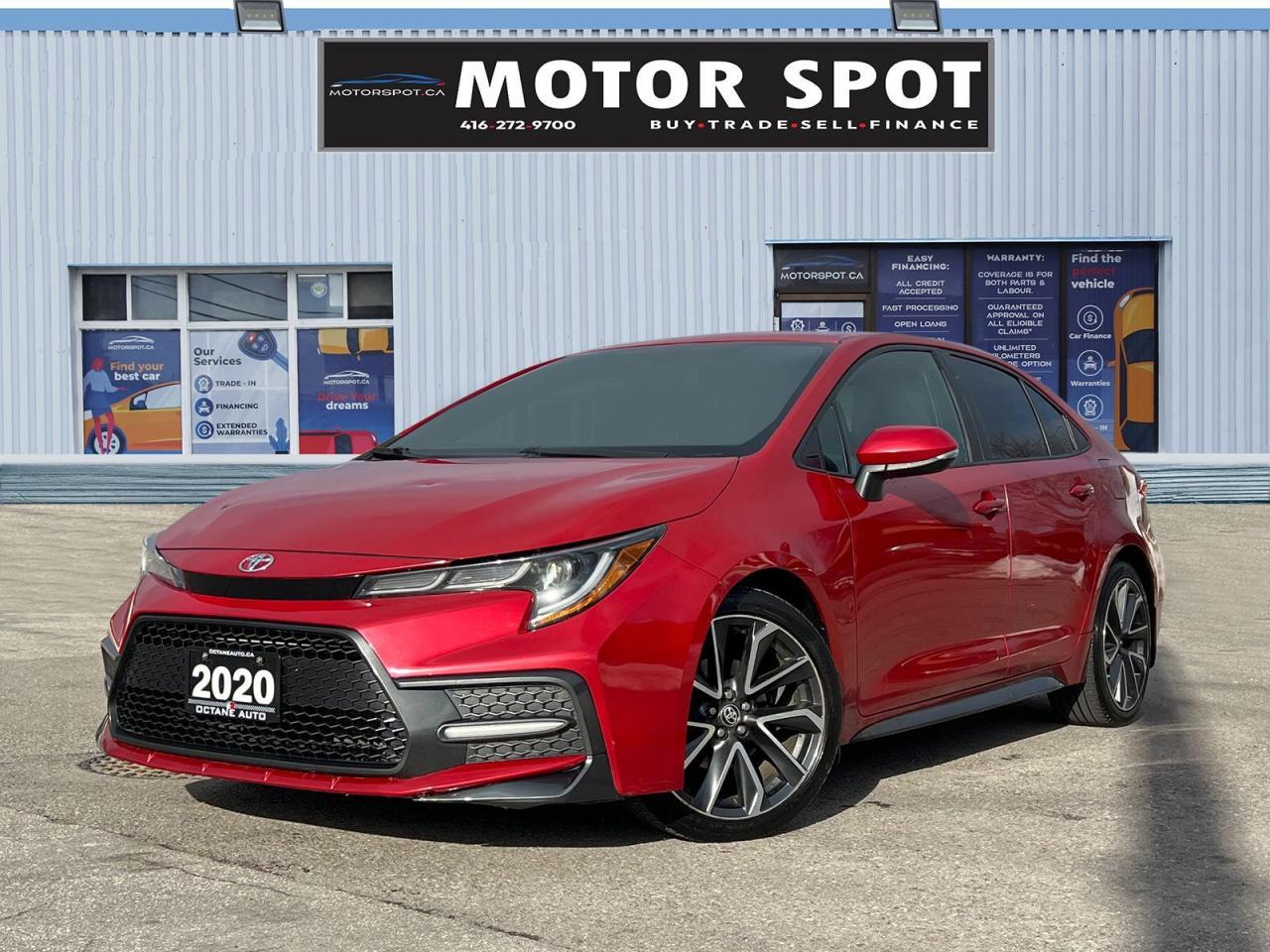 <div><font color=#242424><span>The 2020 Toyota Corolla SE CVT combines modern style, efficiency, and performance in a sleek, compact package. Powered by a 2.0L 4-cylinder engine, it delivers 169 horsepower with exceptional fuel efficiency, offering up to 7.6L/100km city and 5.8L/100km highway. The sporty SE trim features a bold design, 18-inch alloy wheels, and a dynamic rear spoiler. Inside, enjoy a spacious cabin with an 8-inch touchscreen, Apple CarPlay, Android Auto, and Toyota Safety Sense 2.0, which includes features like lane departure alert, adaptive cruise control, and pre-collision warning. With a comfortable ride and impressive tech, the 2020 Corolla SE CVT is the perfect blend of style, value, and reliability.</span></font></div><br /><div><span>Welcome to Motor Spot! Conveniently located at 1933 Kennedy Rd, Scarborough, ON M1P 2L9, were dedicated to providing you with a seamless car-buying experience. Heres what sets us apart:</span></div><div><font color=#242424><span>**Certification:** Ensure your peace of mind with our comprehensive certification process. Each pre-owned vehicle undergoes a rigorous safety inspection, exceeding industry standards. Our service includes an oil change and professional detailing before delivery. Vehicles are not drivable, if not certified and not e-tested, a certification package is available for $699. We also welcome trade-ins, and taxes and licensing are additional.</span></font></div><div><font color=#242424 face=Segoe UI, Segoe UI Web (West European), Segoe UI, -apple-system, BlinkMacSystemFont, Roboto, Helvetica Neue, sans-serif><span><br /></span></font></div><div><font color=#242424 face=Segoe UI, Segoe UI Web (West European), Segoe UI, -apple-system, BlinkMacSystemFont, Roboto, Helvetica Neue, sans-serif><span>**Financing:** No matter your credit history, our finance and credit experts are here to help. Whether youre dealing with no credit, bankruptcy, consumer proposal, or collections, we specialize in securing approvals and starting your journey to rebuilding credit. Financing deals are subject to an Admin fee, and we offer on-the-spot financing with instant approvals.</span></font></div><div><font color=#242424 face=Segoe UI, Segoe UI Web (West European), Segoe UI, -apple-system, BlinkMacSystemFont, Roboto, Helvetica Neue, sans-serif><span><br /></span></font></div><div><font color=#242424 face=Segoe UI, Segoe UI Web (West European), Segoe UI, -apple-system, BlinkMacSystemFont, Roboto, Helvetica Neue, sans-serif><span>**Warranty:** Rest assured knowing your vehicle is eligible for an extended warranty. We offer various terms and coverages to suit your needs. Our team is ready to assist you in selecting the right warranty option.</span></font></div><div><font color=#242424 face=Segoe UI, Segoe UI Web (West European), Segoe UI, -apple-system, BlinkMacSystemFont, Roboto, Helvetica Neue, sans-serif><span><br /></span></font></div><div><font color=#242424 face=Segoe UI, Segoe UI Web (West European), Segoe UI, -apple-system, BlinkMacSystemFont, Roboto, Helvetica Neue, sans-serif><span>**Pricing:** At Motor Spot, we believe in fair and transparent pricing. Say goodbye to negotiationswe constantly monitor the market and adjust our prices below the market average to provide you with the best value. Enjoy a hassle-free buying experience with us and avoid paying more elsewhere.</span></font></div><div><font color=#242424 face=Segoe UI, Segoe UI Web (West European), Segoe UI, -apple-system, BlinkMacSystemFont, Roboto, Helvetica Neue, sans-serif><span><br /></span></font></div><div><font color=#242424 face=Segoe UI, Segoe UI Web (West European), Segoe UI, -apple-system, BlinkMacSystemFont, Roboto, Helvetica Neue, sans-serif><span>Visit us today or contact our team for more information. Your satisfaction is our priority at Motor Spot!</span></font></div>