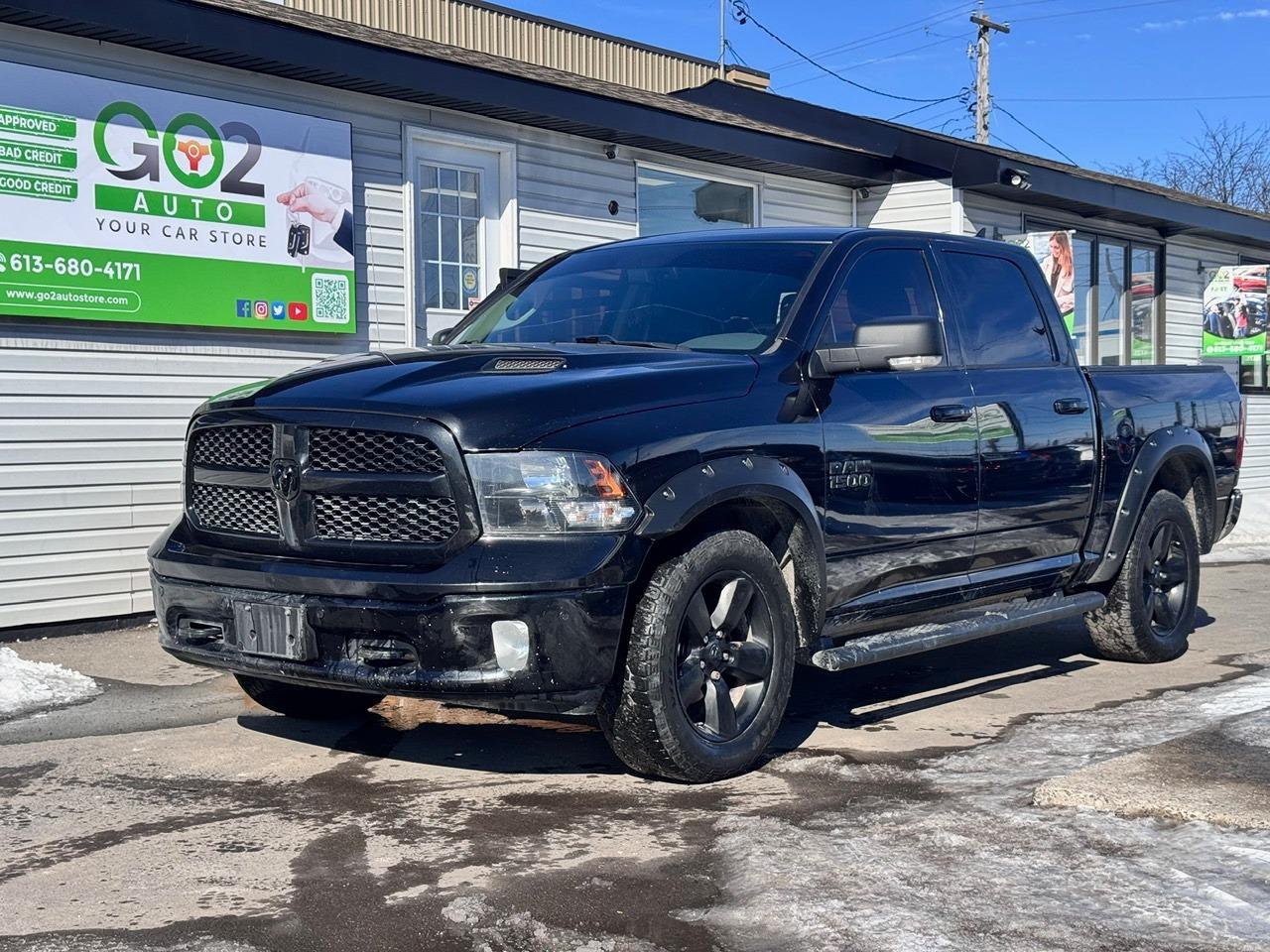 <p><strong>BIG HORN, CREW CAB WITH LEATHER SEATS, MULTIMEDIA SCREEN,REMOTE START, TONNEAU COVER, CLEAN CARFAX , VERY CLEAN INSIDE AND OUT!<br /></strong></p><p><strong>3.0 ECO DIESEL V6 FOR MAXIMUM TOWING CAPACITY AND FUEL EFFICIENCY!</strong></p><p><strong><br /></strong>FINANCING AVAILABLE UP TO 78 MONTHS OAC!!! Damaged credit? WE CAN GET YOU APPROVED!!!</p><p> </p><p>**ADVERTISED PRICE INCLUDES OUR $1000 FINANCE INCENTIVE. CASH PURCHASE PRICE IS $25888 PLUS HST**</p>