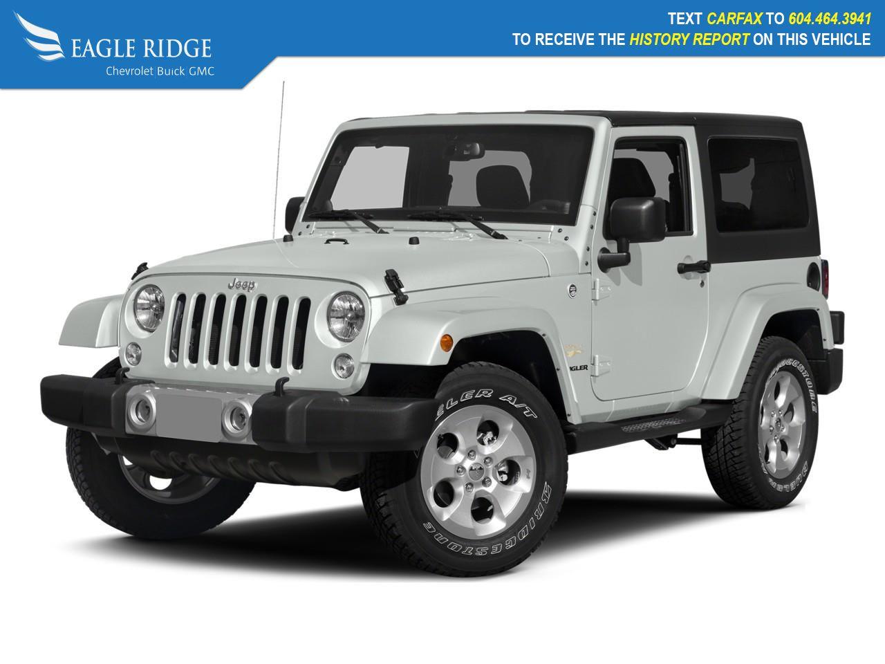 Used 2015 Jeep Wrangler Sport Passenger vanity mirror, Quick Order Package 24B, Sunrider Soft Top, Tachometer, Tilt steering wheel, Tire Pressure Monitoring Display, Trip computer for sale in Coquitlam, BC