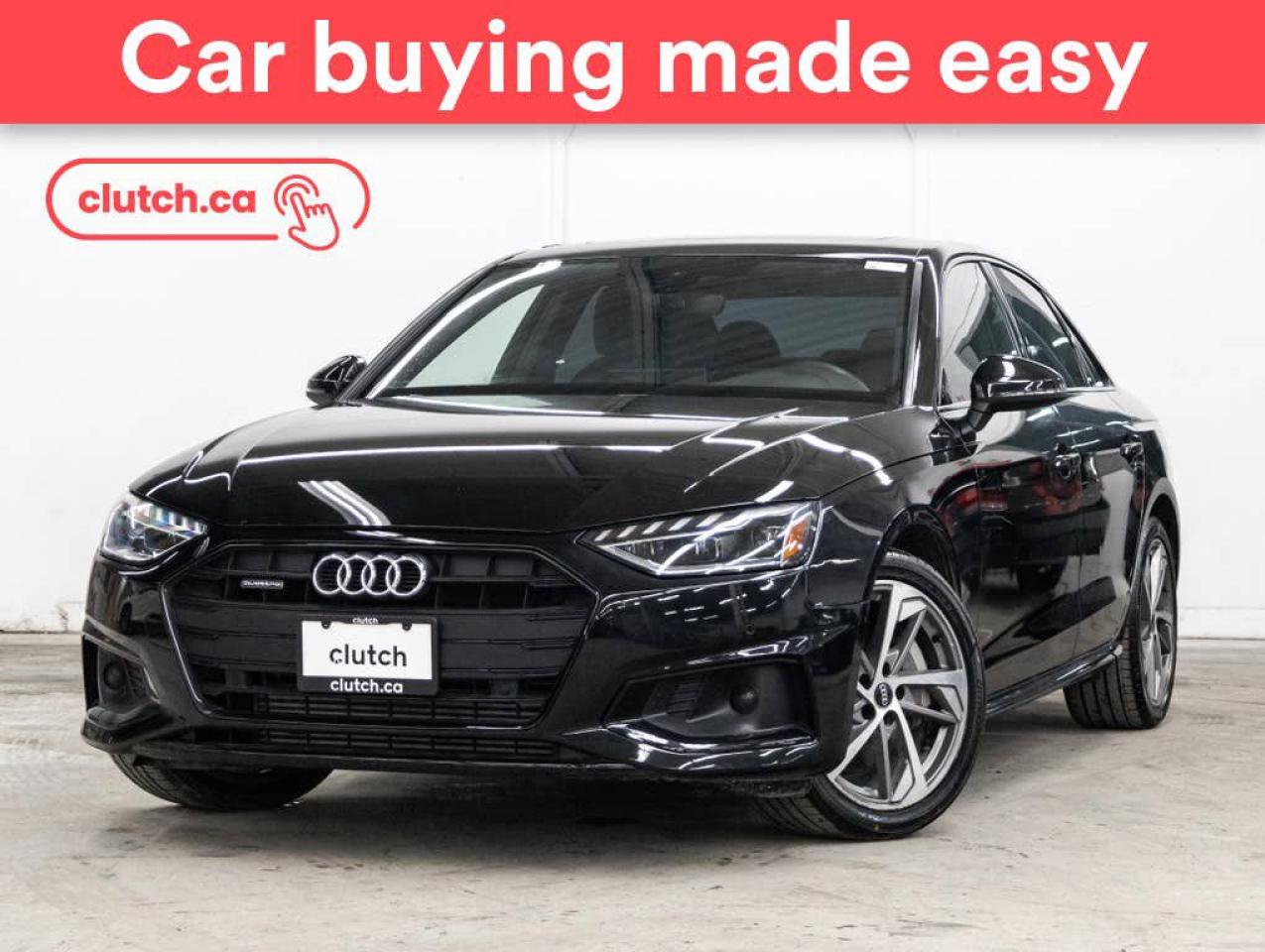 Used 2023 Audi A4 45 Komfort AWD w/ Apple CarPlay & Android Auto, Power Moonroof, Rearview Camera for sale in Toronto, ON