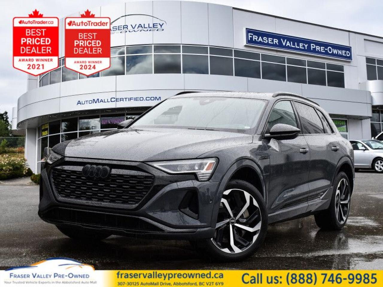 Used 2024 Audi Q8 e-tron quattro  No PST, $112,250 Original MSRP, Black Opt for sale in Abbotsford, BC