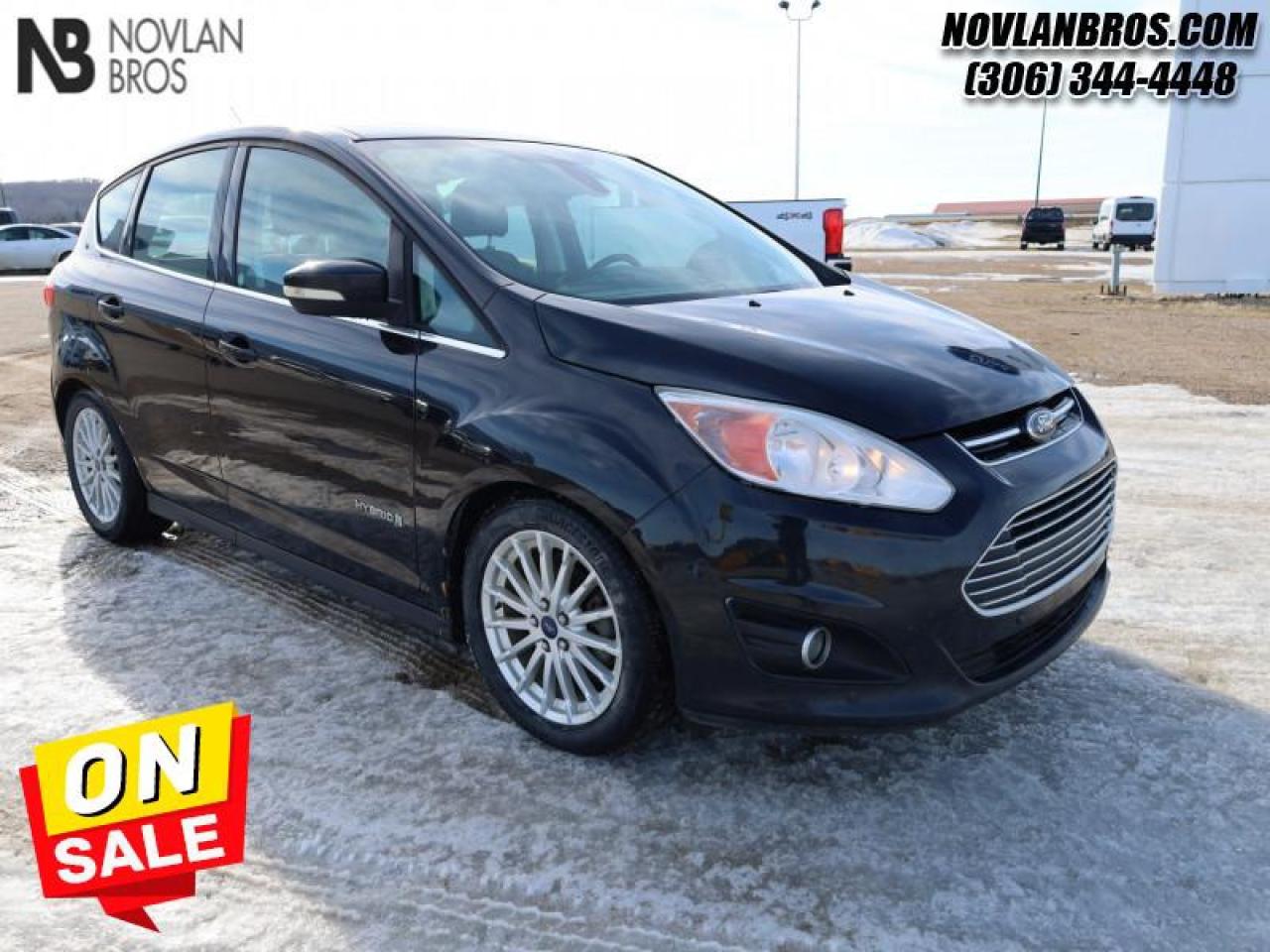 <b>Heated Seats, Leather Interior, Power Trunk, Remote Engine Start, Rear View Camera!</b><br> <br> Check out our great inventory of pre-owned vehicles at Novlan Brothers!<br> <br> On sale now! This vehicle was originally listed at $11900.  Weve marked it down to $8900. You save $3000.   Practicality, efficiency, and fun are what the C-Max is all about. This  2013 Ford C-Max is for sale today in Paradise Hill. <br> <br>Based on the extremely popular Ford Focus, this Ford C-Max is a compact hatchback with maximum efficiency. It returns the excellent fuel economy youd expect from a hybrid. On top of that efficiency, you get some awesome features and the practicality of a five-door hatchback in a fun to drive package. This  hatchback has 114,267 kms. Its  black in colour  and is completely accident free based on the <a href=https://vhr.carfax.ca/?id=zd0m53FkkPr6xU8DPxl4jIG+kS2+9Mi+ target=_blank>CARFAX Report</a> . It has an automatic transmission and is powered by a  188HP 2.0L 4 Cylinder Engine.   This vehicle has been upgraded with the following features: Heated Seats, Leather Interior, Power Trunk, Remote Engine Start, Rear View Camera, Reverse Sense System, Bucket Seats. <br> To view the original window sticker for this vehicle view this <a href=http://www.windowsticker.forddirect.com/windowsticker.pdf?vin=1FADP5BU8DL515574 target=_blank>http://www.windowsticker.forddirect.com/windowsticker.pdf?vin=1FADP5BU8DL515574</a>. <br/><br> <br>To apply right now for financing use this link : <a href=http://novlanbros.com/credit/ target=_blank>http://novlanbros.com/credit/</a><br><br> <br/><br> Payments from <b>$160.38</b> monthly with $0 down for 72 months @ 8.99% APR O.A.C. ( Plus applicable taxes -  Plus applicable fees   ).  See dealer for details. <br> <br>The Novlan family is owned and operated by a third generation and committed to the values inherent from our humble beginnings.<br> Come by and check out our fleet of 30+ used cars and trucks and 60+ new cars and trucks for sale in Paradise Hill.  o~o