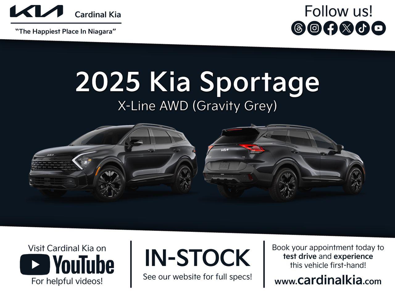 New 2025 Kia Sportage X-Line for sale in Niagara Falls, ON