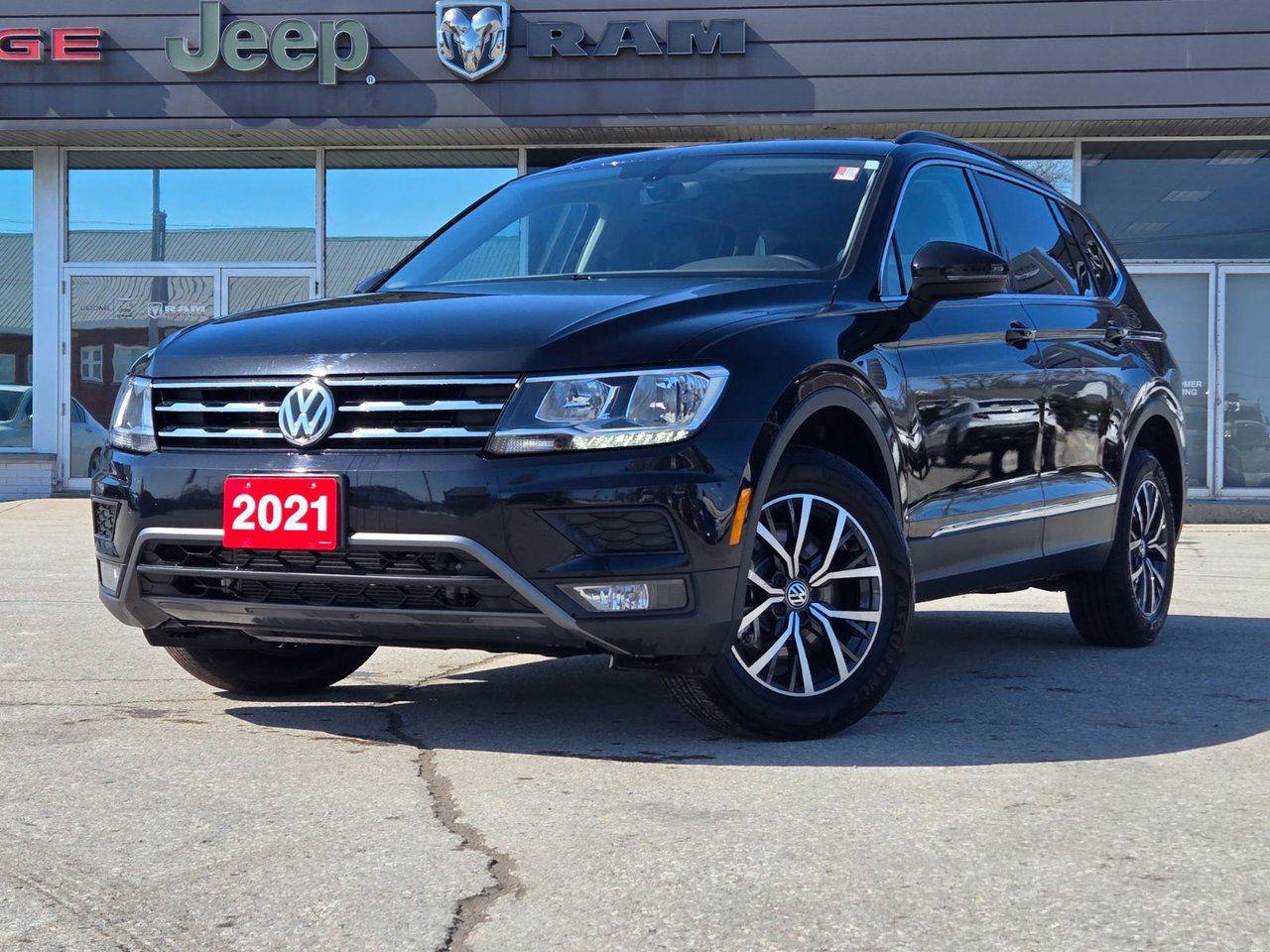 <p data-start=0 data-end=172>The <strong data-start=4 data-end=50>2021 Volkswagen Tiguan Comfortline 4MOTION</strong> is a stylish and versatile compact SUV that balances comfort, performance, and practicality. Here are its key features:

<h3 data-start=174 data-end=205><strong data-start=178 data-end=203>Engine & Performance:</strong></h3>
<ul data-start=206 data-end=408>
<li data-start=206 data-end=250><strong data-start=208 data-end=219>Engine:</strong> 2.0L Turbocharged 4-cylinder</li>
<li data-start=251 data-end=277><strong data-start=253 data-end=268>Horsepower:</strong> 184 hp</li>
<li data-start=278 data-end=303><strong data-start=280 data-end=291>Torque:</strong> 221 lb-ft</li>
<li data-start=304 data-end=358><strong data-start=306 data-end=323>Transmission:</strong> 8-speed automatic with Tiptronic</li>
<li data-start=359 data-end=408><strong data-start=361 data-end=376>Drivetrain:</strong> 4MOTION All-Wheel Drive (AWD)</li>
</ul>
<h3 data-start=410 data-end=438><strong data-start=414 data-end=436>Exterior Features:</strong></h3>
<ul data-start=439 data-end=591>
<li data-start=439 data-end=482>LED daytime running lights & taillights</li>
<li data-start=483 data-end=507>18-inch alloy wheels</li>
<li data-start=508 data-end=552>Power-adjustable and heated side mirrors</li>
<li data-start=553 data-end=591>Roof rails for extra cargo options</li>
</ul>
<h3 data-start=593 data-end=622><strong data-start=597 data-end=620>Interior & Comfort:</strong></h3>
<ul data-start=623 data-end=792>
<li data-start=623 data-end=649>Leatherette upholstery</li>
<li data-start=650 data-end=672>Heated front seats</li>
<li data-start=673 data-end=727>Power-adjustable driver’s seat with lumbar support</li>
<li data-start=728 data-end=757>Dual-zone climate control</li>
<li data-start=758 data-end=792>Leather-wrapped steering wheel</li>
</ul>
<h3 data-start=794 data-end=830><strong data-start=798 data-end=828>Technology & Infotainment:</strong></h3>
<ul data-start=831 data-end=1015>
<li data-start=831 data-end=873>8-inch touchscreen infotainment system</li>
<li data-start=874 data-end=920>Apple CarPlay & Android Auto compatibility</li>
<li data-start=921 data-end=947>Bluetooth connectivity</li>
<li data-start=948 data-end=974>6-speaker audio system</li>
<li data-start=975 data-end=1015>Keyless entry with push-button start</li>
</ul>
<h3 data-start=1017 data-end=1054><strong data-start=1021 data-end=1052>Safety & Driver Assistance:</strong></h3>
<ul data-start=1055 data-end=1202>
<li data-start=1055 data-end=1082>Adaptive Cruise Control</li>
<li data-start=1083 data-end=1105>Blind Spot Monitor</li>
<li data-start=1106 data-end=1134>Rear Cross-Traffic Alert</li>
<li data-start=1135 data-end=1182>Front Assist (Autonomous Emergency Braking)</li>
<li data-start=1183 data-end=1202>Rearview camera</li>
</ul>
<h3 data-start=1204 data-end=1235><strong data-start=1208 data-end=1233>Cargo & Practicality:</strong></h3>
<ul data-start=1236 data-end=1454>
<li data-start=1236 data-end=1316>5-passenger seating</li>
<li data-start=1317 data-end=1394>1,065L of cargo space behind the 2nd row (up to 2,081L with seats folded)</li>
<li data-start=1395 data-end=1454>40/20/40 split-folding rear seats for added flexibility</li>
</ul>
<p data-start=1456 data-end=1508 data-is-last-node= data-is-only-node=> 

<div class=showroom-vdp-used-desc clearfix>
<span>Listowel Chrysler is proud to service the Listowel/North Perth region and surrounding areas such as Kincardine, Mitchell, Stratford, Hanover, Owen Sound, Kitchener, Waterloo, Cambridge, Guelph, and many others. All of our Pre-Owned vehicles come full of fuel, with a fresh oil change, professionally detailed, and passed through our 121 Point Peace of Mind Safety Inspection! All of our vehicles are market value priced to ensure that you are getting the best deal and the best service! Our finance department has extensive experience working with all major lenders... Whether you have good credit, bad credit, or no credit, our finance team is dedicated to getting you approved! Contact one of our Sales Professionals to view our Volkswagen Tiguan today!</span>

</div>