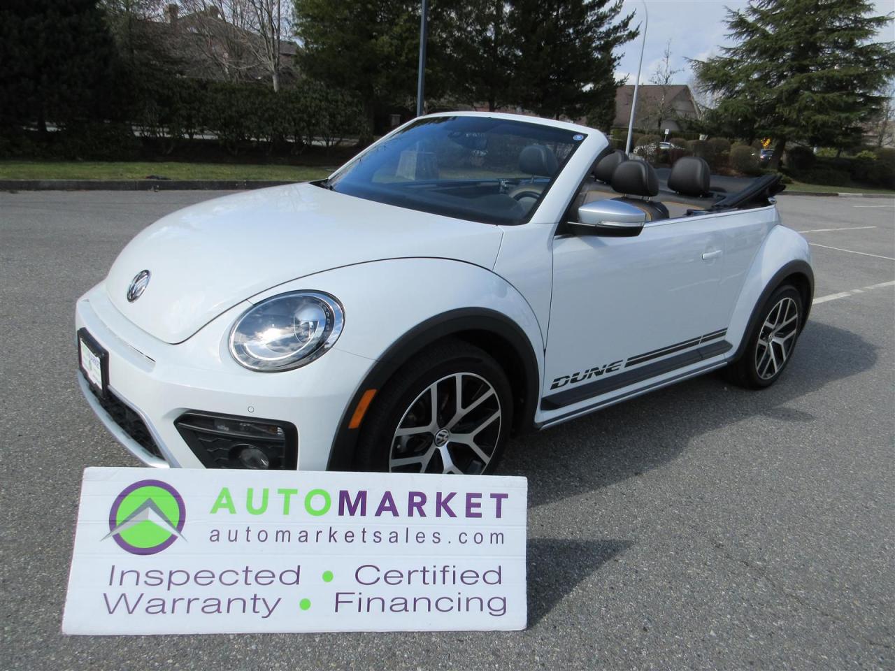 Used 2018 Volkswagen Beetle DUNE 2.0 CABRIO, IMMACULATE, FINANCING, WARRANTY, INSPECTED W/BCAA MBSHP! for sale in Surrey, BC