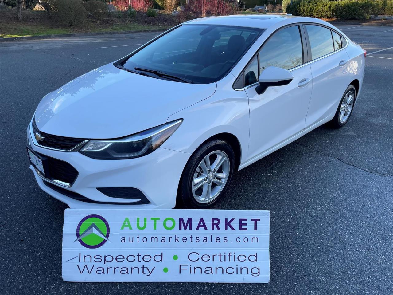 Used 2017 Chevrolet Cruze SUNROOF, LOADED, FINANCING, WARRANTY, INSPECTED W/BCAA MBSHP! for sale in Surrey, BC