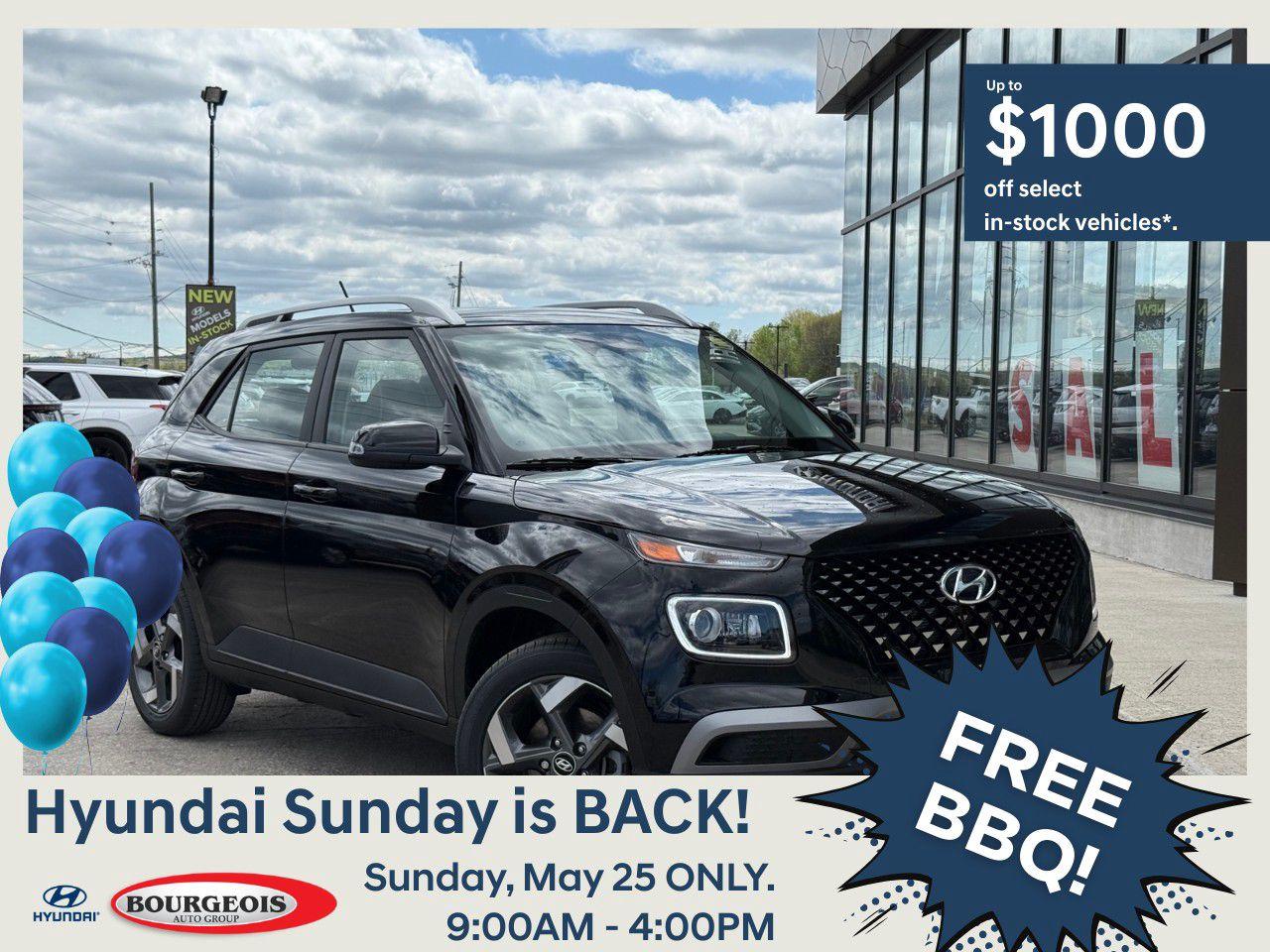 New 2025 Hyundai Venue Ultimate IVT w/Black Interior for sale in Midland, ON
