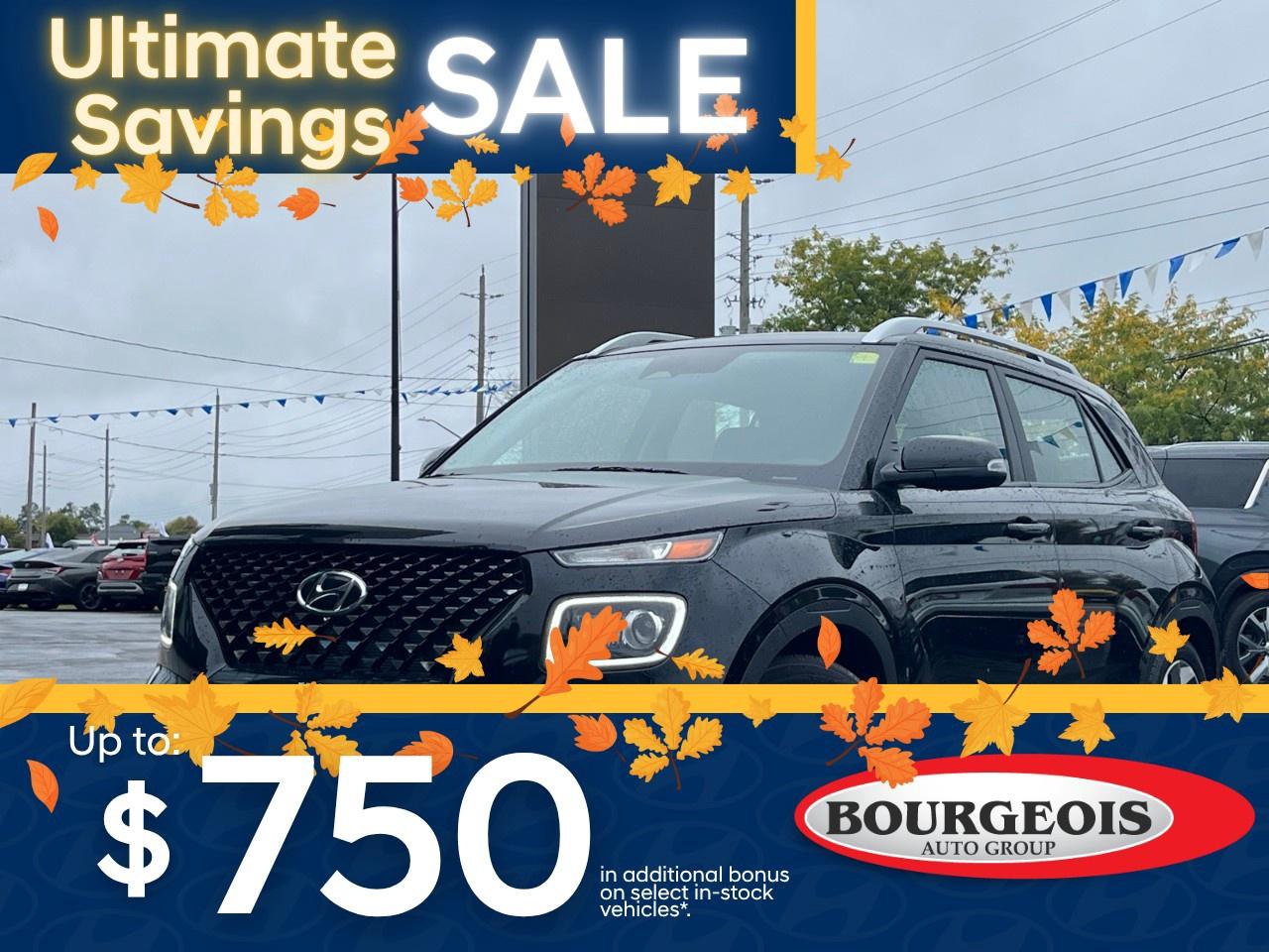 New 2025 Hyundai Venue Ultimate IVT w/Black Interior for sale in Midland, ON