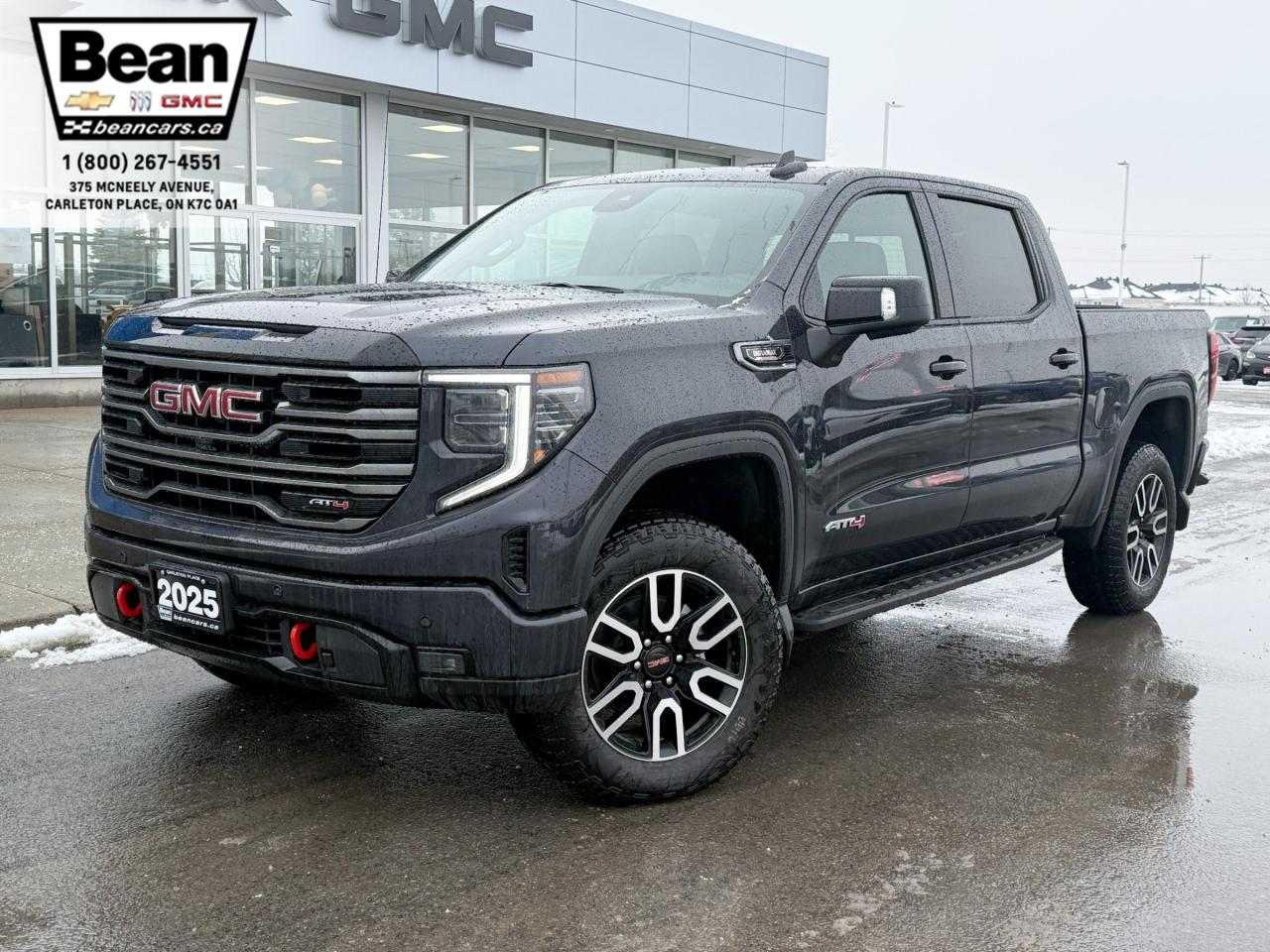 New 2025 GMC Sierra 1500 AT4 3.0L V6 WITH REMOTE START/ENTRY, SUNROOF, HEATED FRONT & REAR SEATS, VENTILATED FRONT SEATS, HEATED STEERING WHEEL, BOSE SOUND SYSTEM for sale in Carleton Place, ON