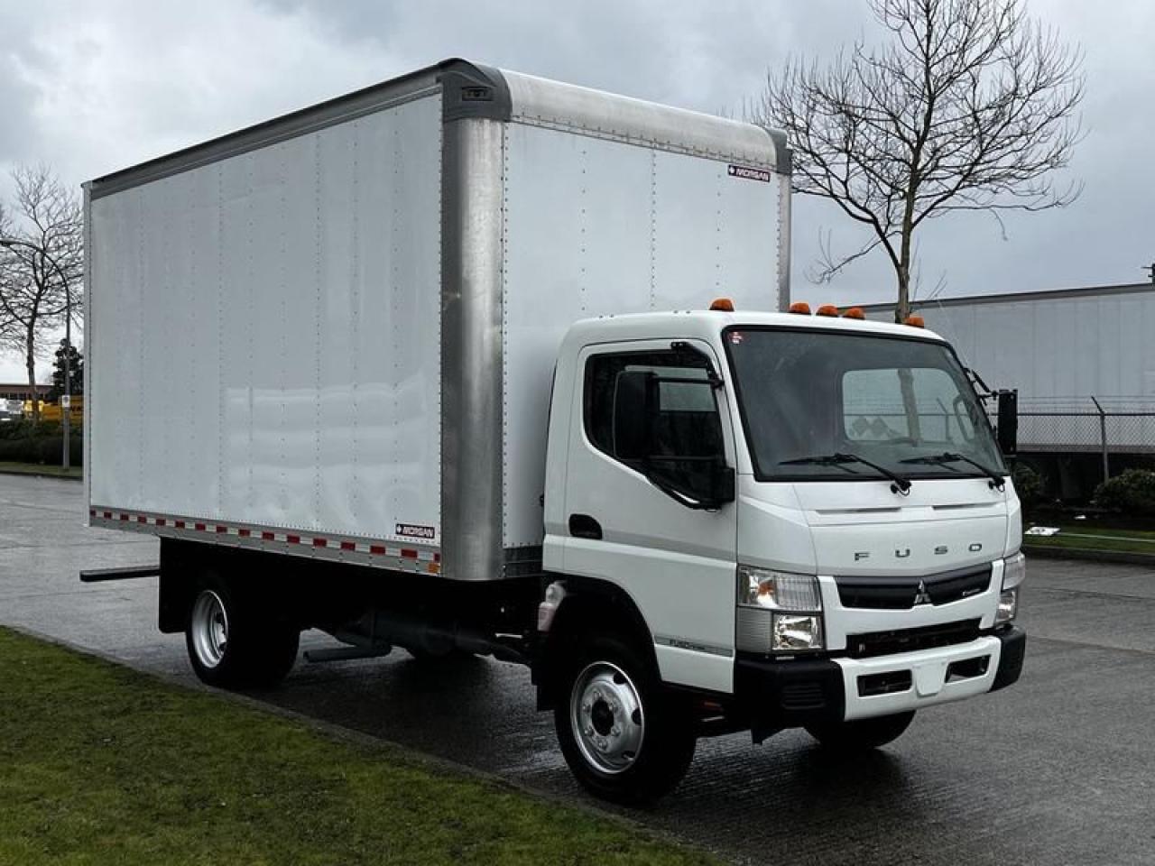 Used 2021 Mitsubishi Fuso FE180 16 Foot Cube Van with Ramp for sale in Burnaby, BC