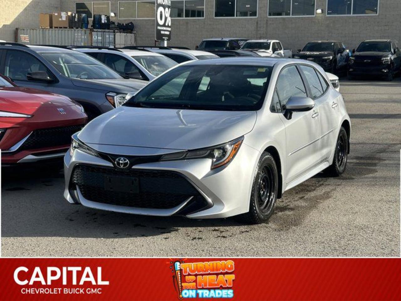 Come see this 2020 Toyota Corolla Hatchback . Its transmission and Regular Unleaded I-4 2.0 L/121 engine will keep you going. This Toyota Corolla Hatchback has the following options: Wheels: 15 Steel, Variable Intermittent Wipers w/Heated Wiper Park, Urethane Gear Shifter Material, Trip Computer, Tires: P195/65R15, Tailgate/Rear Door Lock Included w/Power Door Locks, Strut Front Suspension w/Coil Springs, Streaming Audio, Steel Spare Wheel, and Sport fabric seat trim. Stop by and visit us at Capital Chevrolet Buick GMC Inc., 13103 Lake Fraser Drive SE, Calgary, AB T2J 3H5.