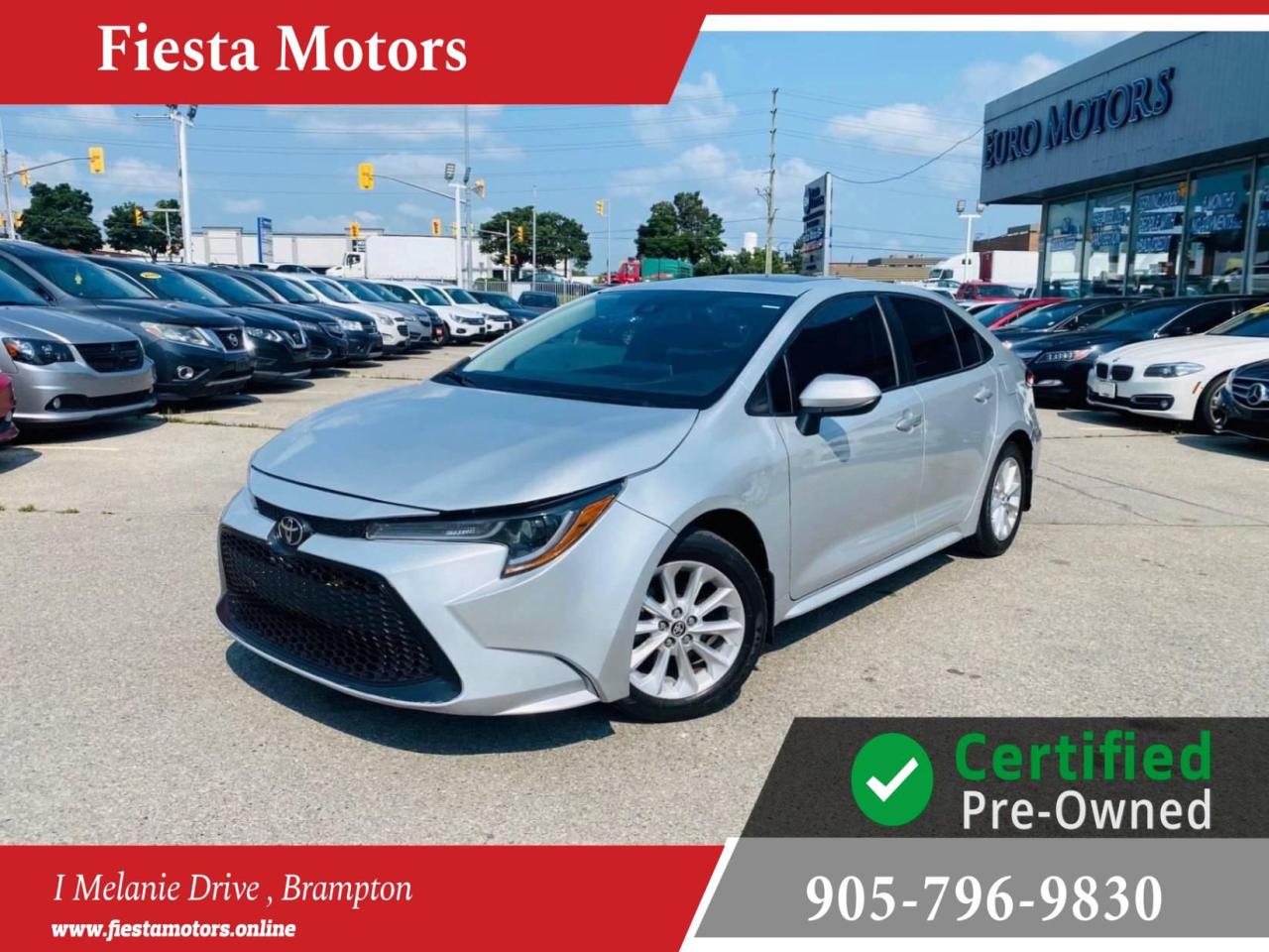 Used 2020 Toyota Corolla AUTO, SUNROOF, BLUETOOTH, AUX, USB, BACKUP CAMERA, ALL POWER OPTIONS! for sale in Brampton, ON