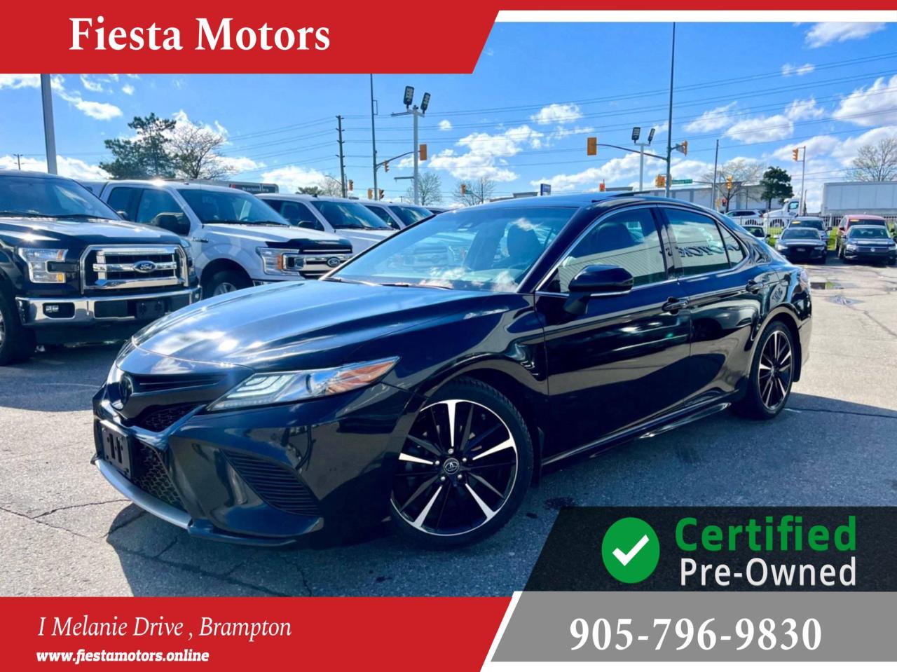 Used 2018 Toyota Camry XSE AUTO, LEATHER, SUNROOF, BLUETOOTH, BACKUP CAMERA, APPLE CARPLAY, ALL POWER OPTIONS! for sale in Brampton, ON