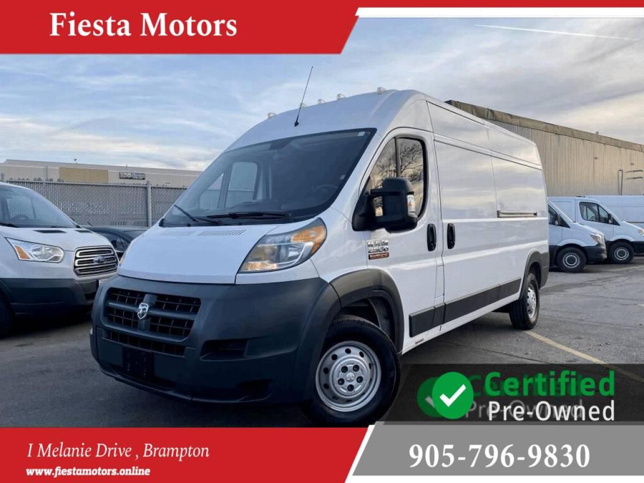 Used 2017 RAM ProMaster Cargo 3500,159-WB.EXTENDED HIGH ROOF ,BACKUP CAMERA,ALL POWER OPTIONS for sale in Brampton, ON