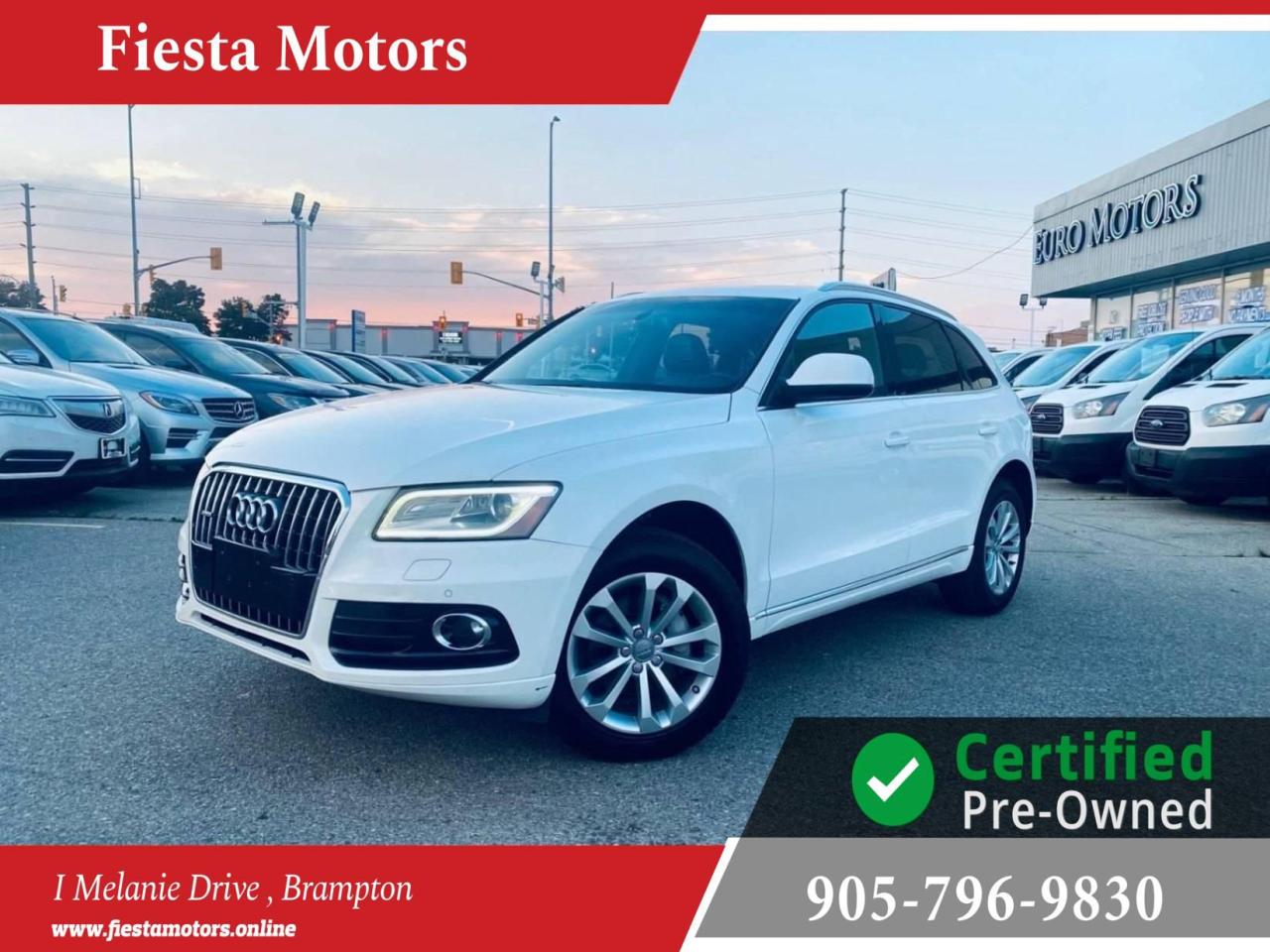 Used 2013 Audi Q5 QUATTRO, AWD, LEATHER, SUNROOF, BACKUP CAMERA, NAVI, BLUETOOTH, ALL POWER OPTIONS! for sale in Brampton, ON