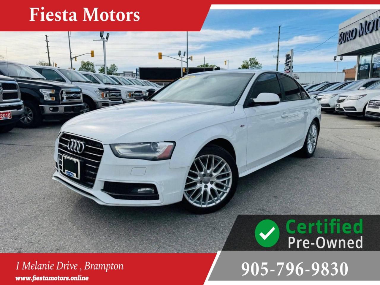 Used 2016 Audi A4 AWD, LEATHER, SUNROOF, S-LINE, BLUETOOTH, ALL POWER OPTIONS! for sale in Brampton, ON