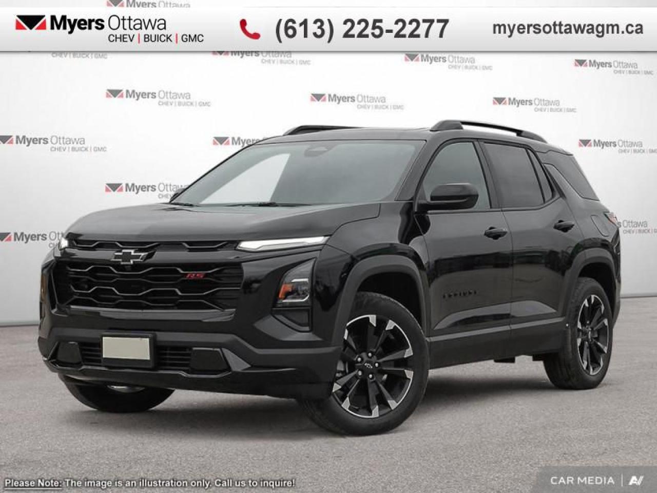 New 2025 Chevrolet Equinox RS  RS, AWD, SUNROOF, CONV PACKAGE, BLACK ON BLACK for sale in Ottawa, ON