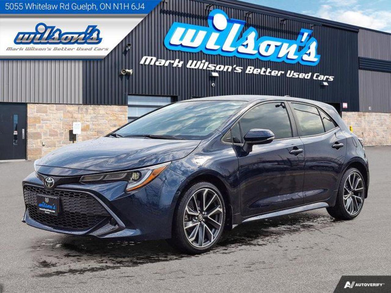 Check out this certified 2020 Toyota Corolla Hatchback SE Upgrade | Adaptive Cruise | Heated Seats | Apple CarPlay | Android Auto | Rear Camera | and More!. Its Automatic transmission and 2.0 L engine will keep you going. This Toyota Corolla Hatchback comes equipped with these options: Reverse Camera, Air Conditioning, Adaptive Cruise Control, Heated Seats, Tilt Steering Wheel, Steering Radio Controls, Power Windows, Power Locks, Traction Control, and Power Mirrors. Test drive this vehicle at Mark Wilsons Better Used Cars, 5055 Whitelaw Road, Guelph, ON N1H 6J4.60+ years of World Class Service!450+ Live Market Priced VEHICLES! ONE MASSIVE LOCATION!Free Local Delivery Available!FINANCING! - Better than bank rates! 6 Months No Payments available on approved credit OAC. Zero Down Available. We have expert licensed credit specialists to secure the best possible rate for you and keep you on budget ! We are your financing broker, let us do all the leg work on your behalf! Click the RED Apply for Financing button to the right to get started or drop in today!BAD CREDIT APPROVED HERE! - You dont need perfect credit to get a vehicle loan at Mark Wilsons Better Used Cars! We have a dedicated licensed team of credit rebuilding experts on hand to help you get the car of your dreams!WE LOVE TRADE-INS! - Top dollar trade-in values!SELL us your car even if you dont buy ours! HISTORY: Free Carfax report included.Certification included! No shady fees for safety!EXTENDED WARRANTY: Available30 DAY WARRANTY INCLUDED: 30 Days, or 3,000 km (mechanical items only). No Claim Limit (abuse not covered)5 Day Exchange Privilege! *(Some conditions apply)CASH PRICES SHOWN: Excluding HST and Licensing Fees.2019 - 2024 vehicles may be daily rentals. Please inquire with your Salesperson.60+ years of World Class Service!650+ Live Market Priced VEHICLES! ONE MASSIVE LOCATION!No unethical Penalties or tricks for paying cash!Free Local Delivery Available!FINANCING! - Better than bank rates! 6 Months No Payments available on approved credit OAC. Zero Down Available. We have expert licensed credit specialists to secure the best possible rate for you and keep you on budget ! We are your financing broker, let us do all the leg work on your behalf! Click the RED Apply for Financing button to the right to get started or drop in today!BAD CREDIT APPROVED HERE! - You dont need perfect credit to get a vehicle loan at Mark Wilsons Better Used Cars! We have a dedicated licensed team of credit rebuilding experts on hand to help you get the car of your dreams!WE LOVE TRADE-INS! - Top dollar trade-in values!SELL us your car even if you dont buy ours! HISTORY: Free Carfax report included.Certification included! No shady fees for safety!EXTENDED WARRANTY: Available30 DAY WARRANTY INCLUDED: 30 Days, or 3,000 km (mechanical items only). No Claim Limit (abuse not covered)5 Day Exchange Privilege! *(Some conditions apply)CASH PRICES SHOWN: Excluding HST and Licensing Fees.2019 - 2024 vehicles may be daily rentals. Please inquire with your Salesperson.
