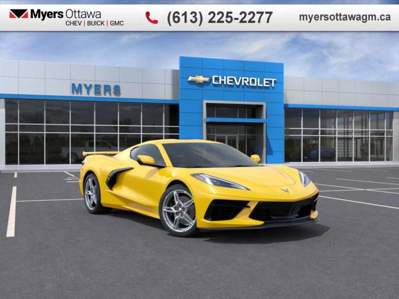 New 2025 Chevrolet Corvette Stingray Coupe  1LT COUPE, COMP YELLOW, Z51 PERFORMANCE PACKAGE for sale in Ottawa, ON