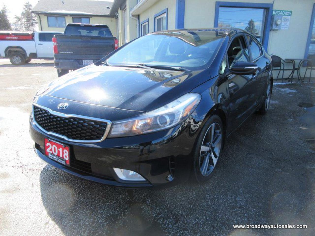 Used 2018 Kia Forte LOADED SX-VERSION 5 PASSENGER 2.0L - DOHC.. NAVIGATION.. LEATHER.. HEATED SEATS & WHEEL.. BACK-UP CAMERA.. POWER SUNROOF.. BLUETOOTH SYSTEM.. for sale in Bradford, ON