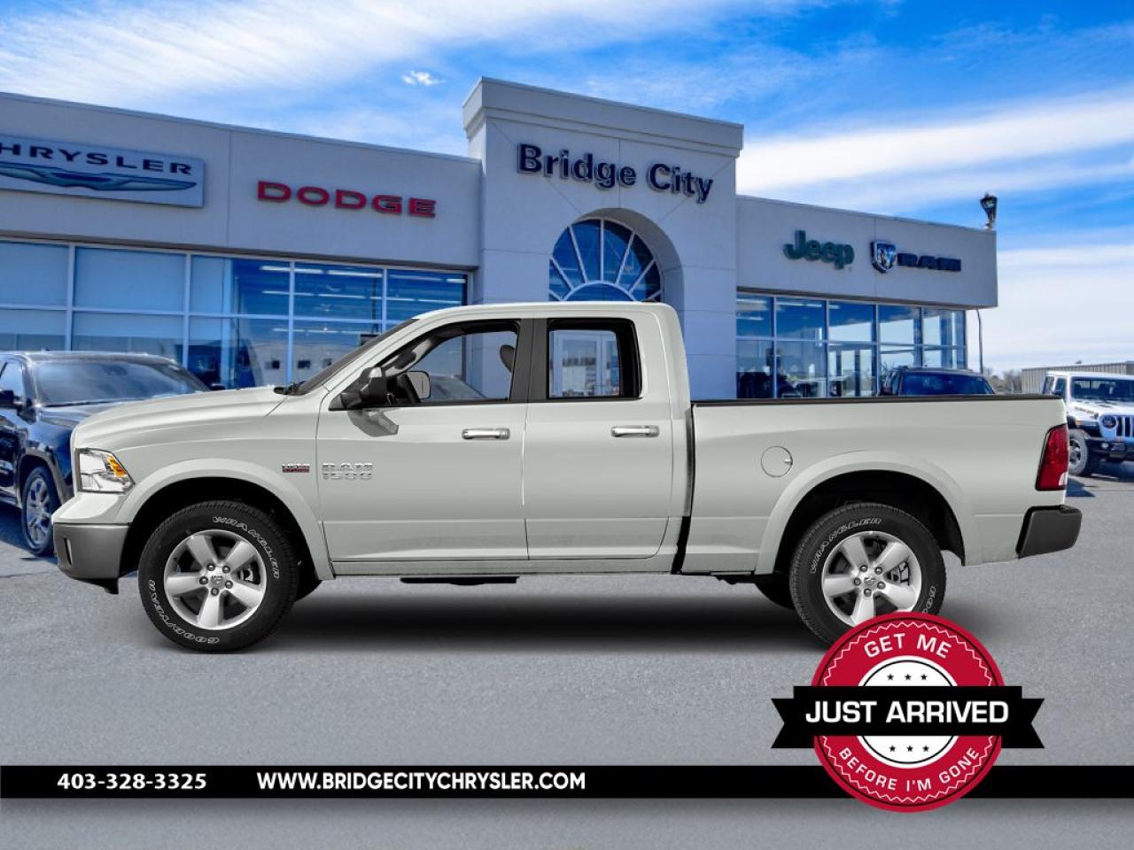 <b>Leather Seats,  Cooled Seats,  Bluetooth,  Premium Sound Package,  Heated Seats!</b><br> <br>    Few vehicles have such broad appeal as a full-size pickup and the Ram 1500 is no exception. -Car and Driver This  2015 Ram 1500 is fresh on our lot in Lethbridge. <br> <br>The reasons why this Ram 1500 stands above the well-respected competition are evident: uncompromising capability, proven commitment to safety and security, and state-of-the-art technology. From the muscular exterior to the well-trimmed interior, this truck is more than just a workhorse. Get the job done in comfort and style with this Ram 1500. This  Quad Cab 4X4 pickup  has 156,411 kms. Stock number D23338 is bright white in colour  . It has an automatic transmission and is powered by a  395HP 5.7L 8 Cylinder Engine.   This vehicle has been upgraded with the following features: Leather Seats,  Cooled Seats,  Bluetooth,  Premium Sound Package,  Heated Seats,  Heated Steering Wheel,  Rear View Camera. <br> <br>To apply right now for financing use this link : <a href=https://www.bridgecitychrysler.com/pre-approval/ target=_blank>https://www.bridgecitychrysler.com/pre-approval/</a><br><br> <br/><br>Locally Owned & Trusted for Over 35 Years  Bridge City Chrysler in Lethbridge, AB <br><br>

At Bridge City Chrysler, weve proudly served the Lethbridge community for more than 35 years, offering an unparalleled car buying experience. Dont just take our word for itour Google reviews speak volumes about our commitment to exceptional service. <br><br>

Delivery & At-Home Test Drives: Convenient options to suit your lifestyle. <br><br>
Flexible Financing for Everyone: Get the vehicle you need with financing solutions tailored to your situation. <br><br>
Full Mechanical Inspections & Professional Cleaning: Every vehicle is thoroughly inspected and cleaned before it hits our lot.<br><br>
We take all makes and models on trade and offer competitive pricing with inventory that changes daily. Whether youre shopping for a Chrysler, Dodge, Jeep, RAM, or FIAT, our AMVIC Licensed dealership makes it easy to browse, buy, and drive away.<br><br>

Located in Lethbridge, AB, we proudly serve customers in Fort Macleod, Taber, Claresholm, and Coaldale. Shop online or visit us today to experience the best in sales, service, and selection. Standard bank rates apply; taxes are additional.<br><br> Vehicle pricing offer shown expire 2025-03-31. <br> Come by and check out our fleet of 50+ used cars and trucks and 150+ new cars and trucks for sale in Lethbridge.  o~o