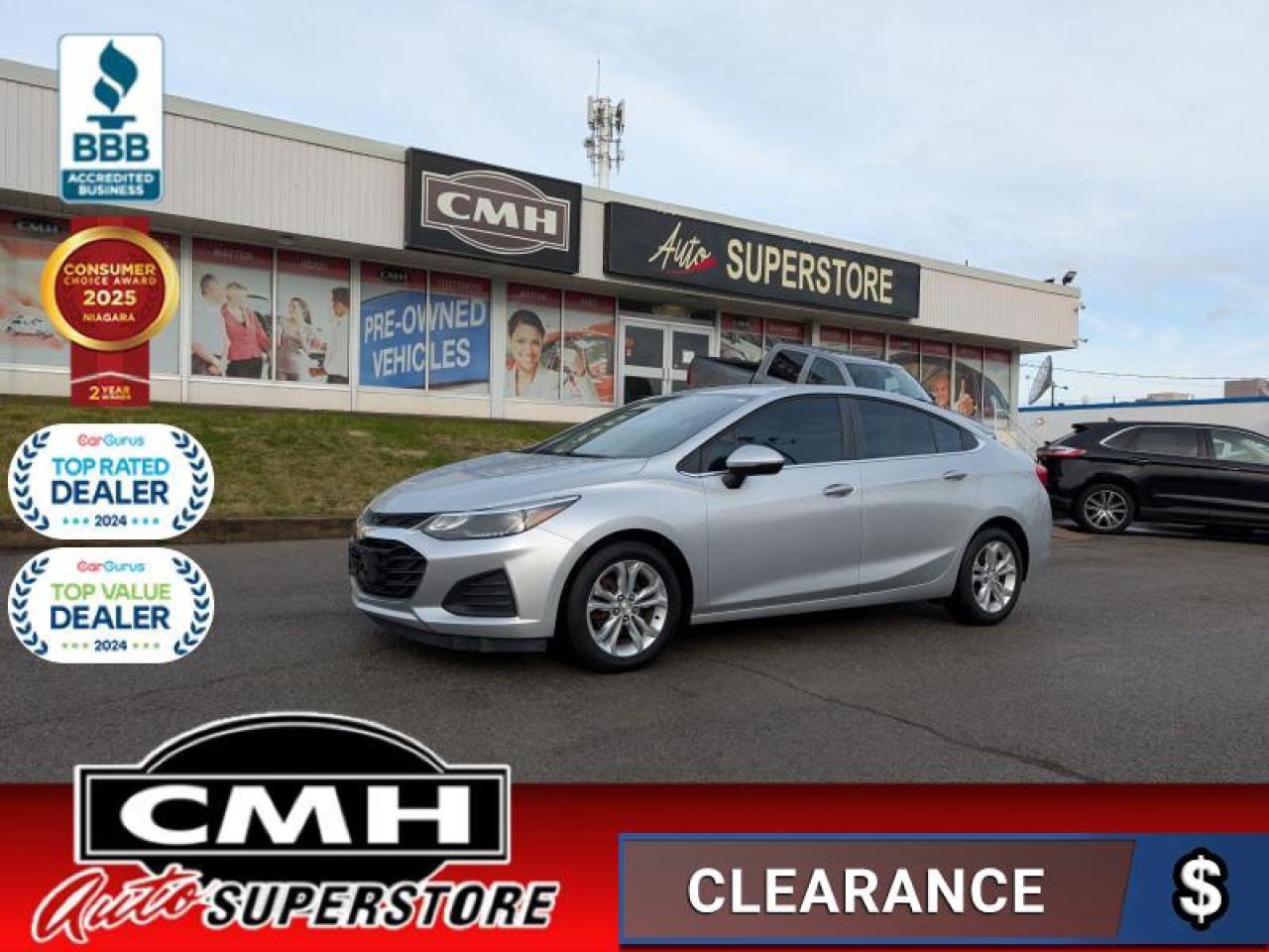 Used 2019 Chevrolet Cruze LT  CAM BLIND-SPOT APPLE-CP 16-AL for sale in St. Catharines, ON