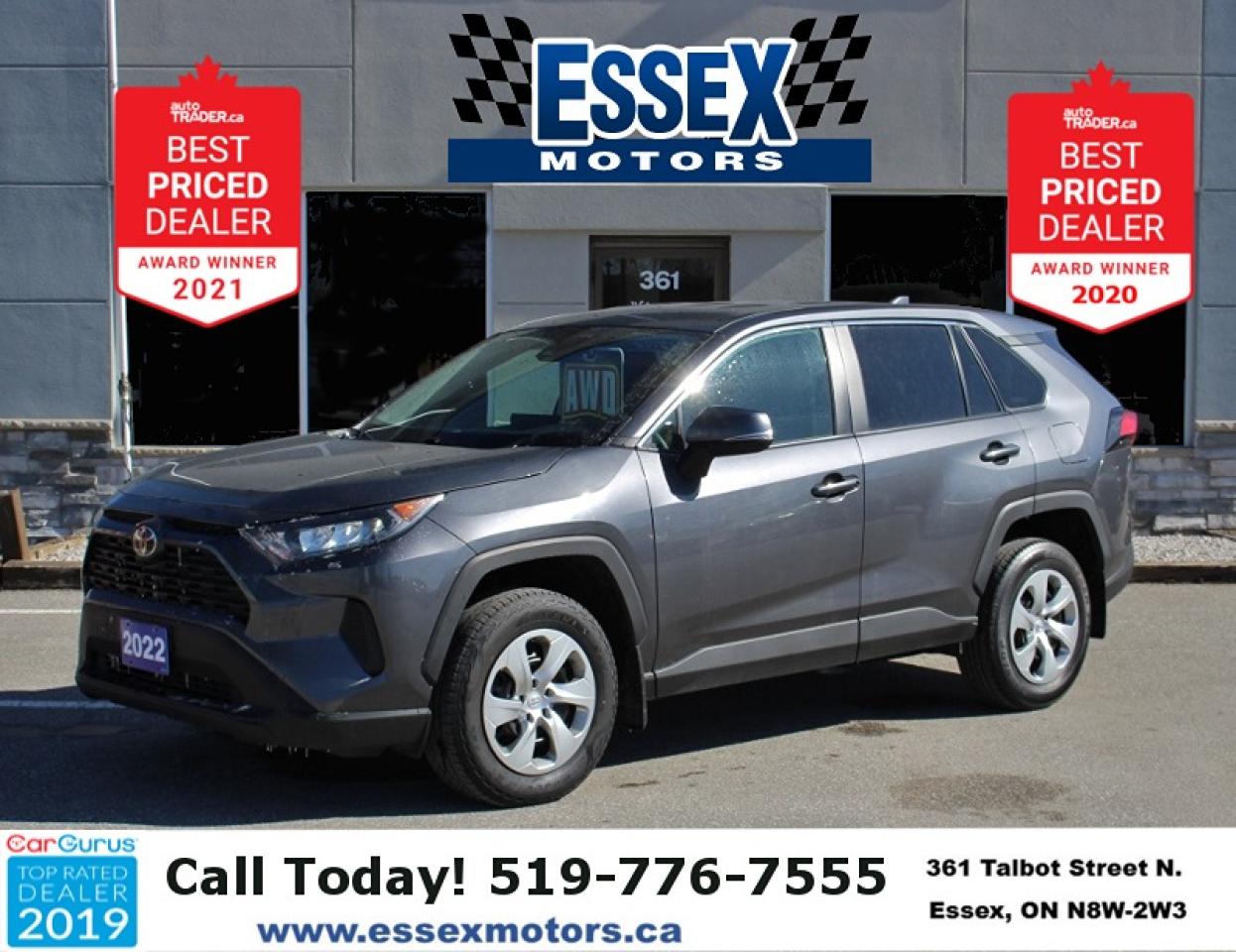 Used 2022 Toyota RAV4 LE*AWD*Heated Seats*Bluetooth*Rear Cam*2.5L-4cyl for sale in Essex, ON