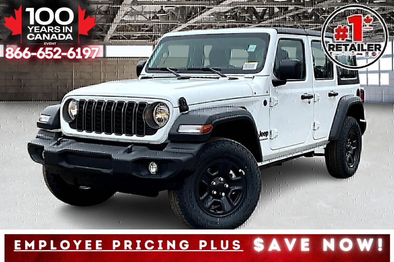 New 2025 Jeep Wrangler SPORT 4DR | HARDTOP | CARPLAY | 12.3