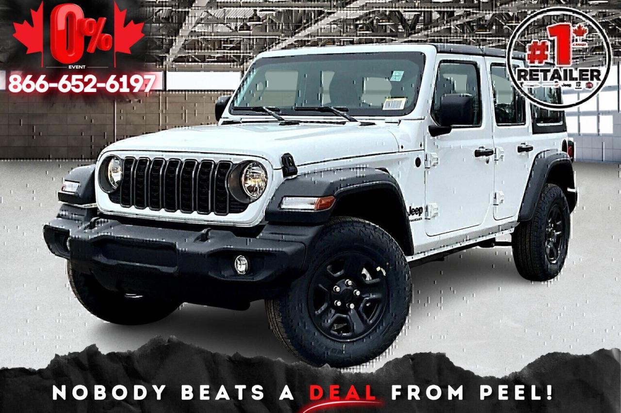 New 2025 Jeep Wrangler SPORT 4DR | HARDTOP | CARPLAY | 12.3