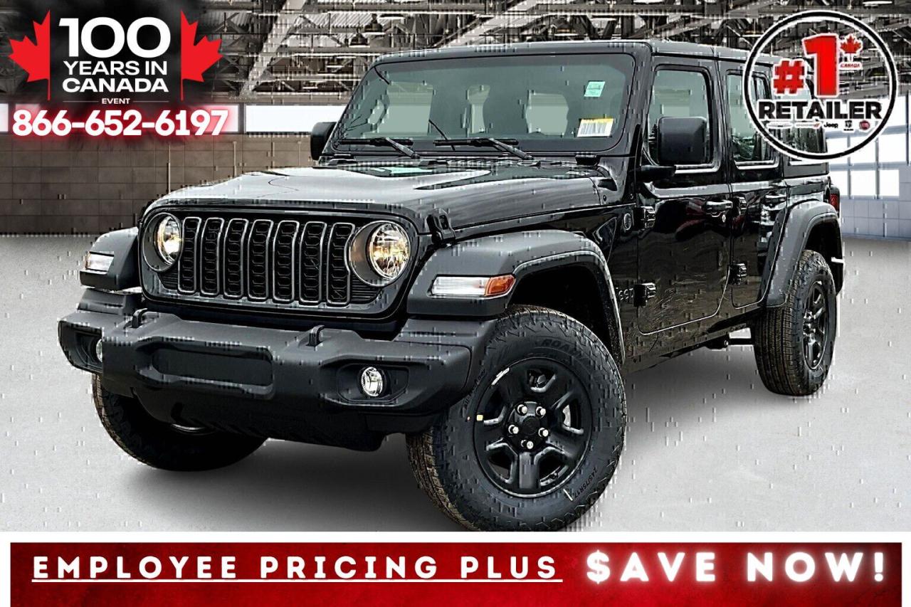 New 2025 Jeep Wrangler SPORT 4DR | HARDTOP | CARPLAY | 12.3
