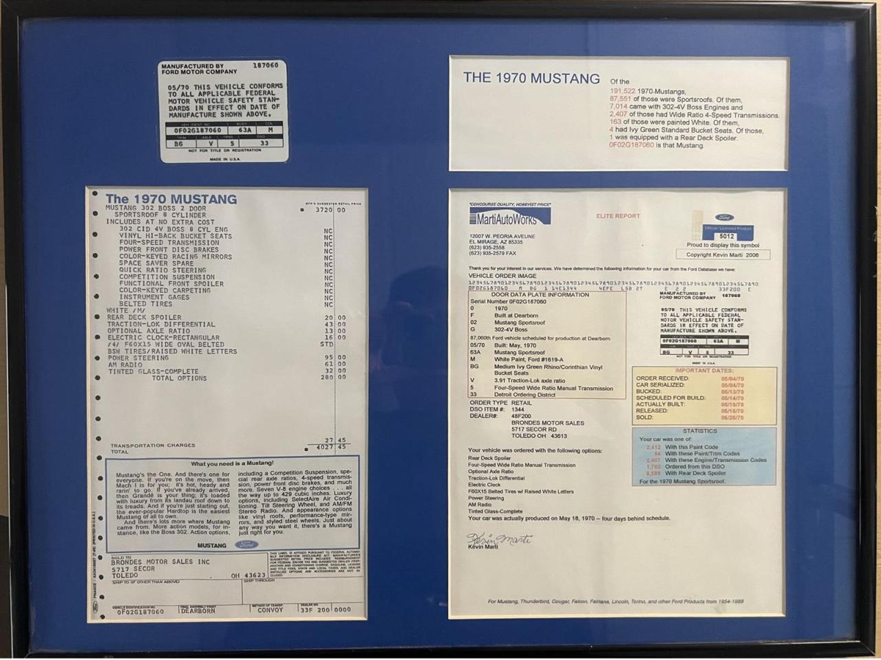 1970 Ford Mustang BOSS302 Photo