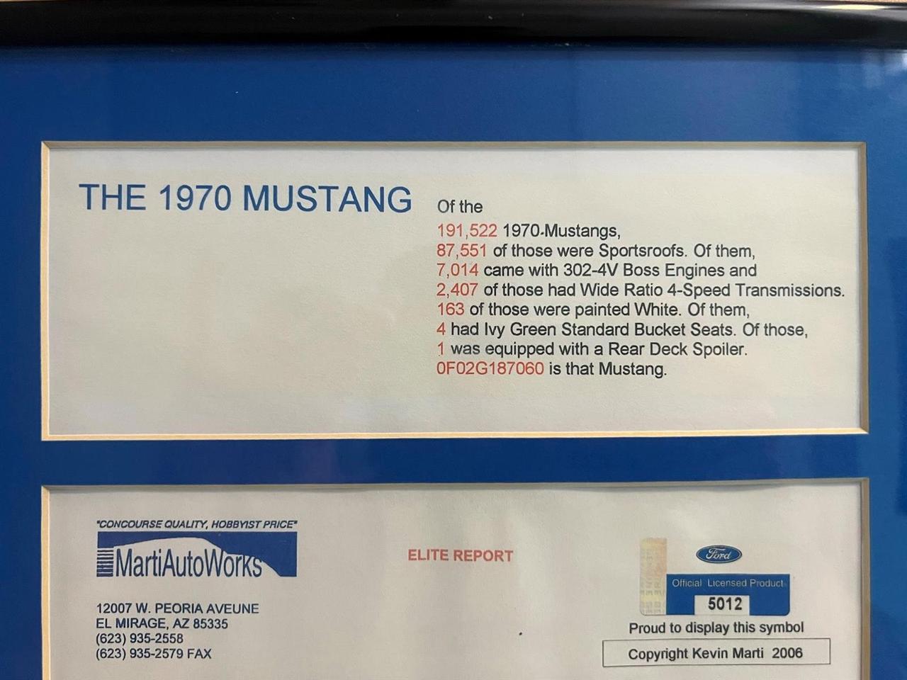 1970 Ford Mustang BOSS302 Photo
