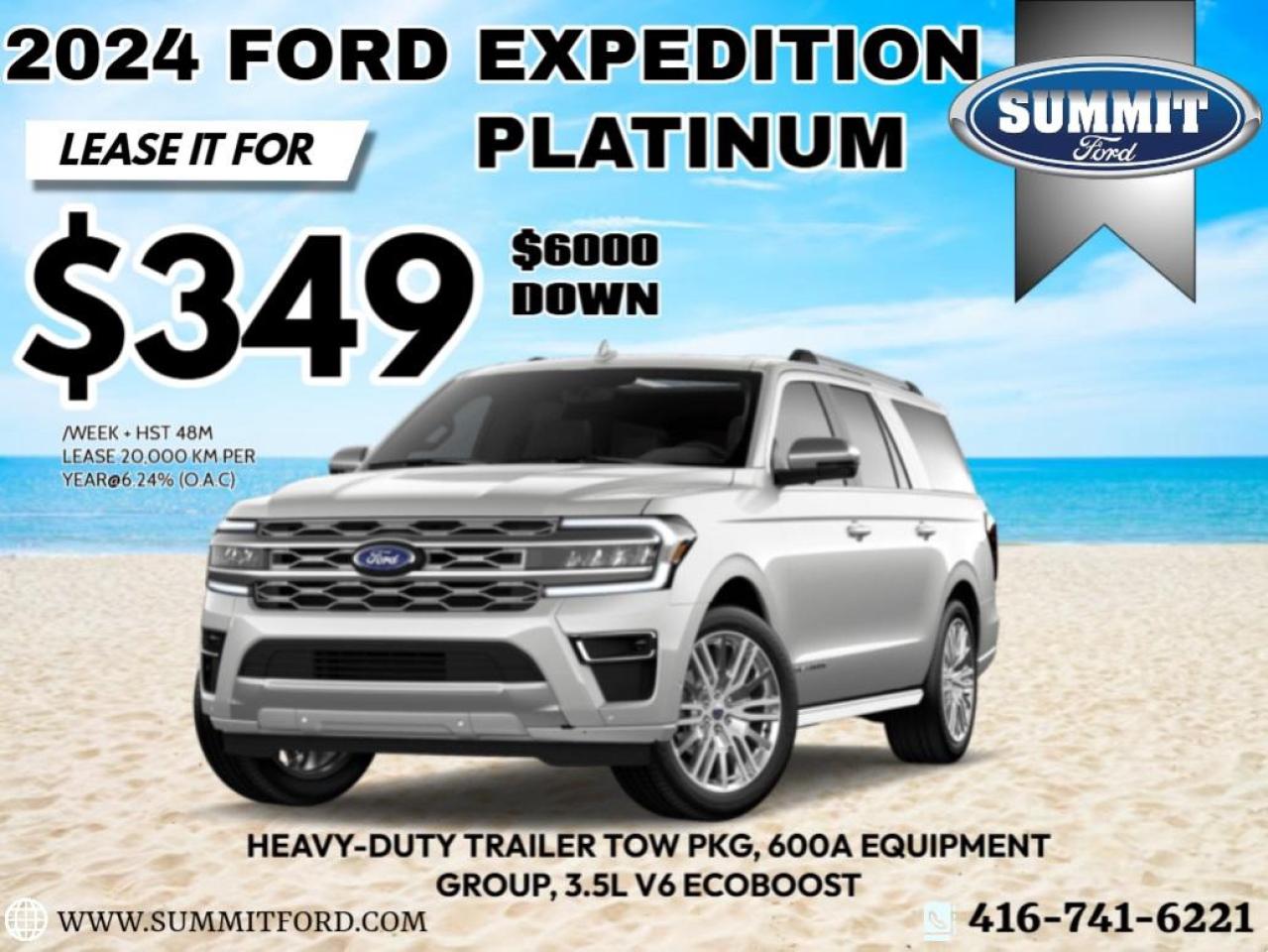 New 2024 Ford Expedition Platinum | $349 + HST Weekly - 48 Month Lease for sale in Etobicoke, ON