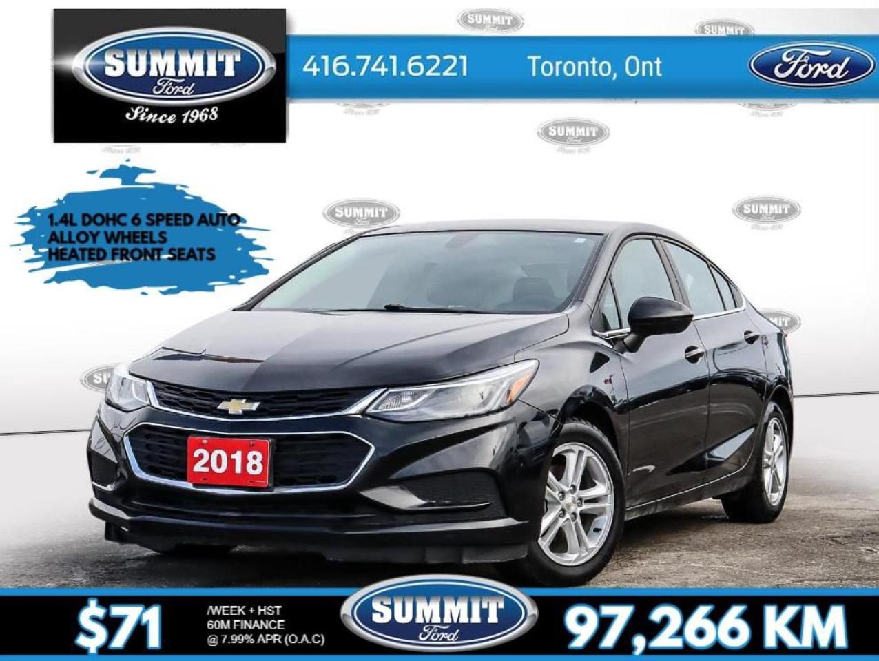 Used 2018 Chevrolet Cruze LT AUTO for sale in Etobicoke, ON