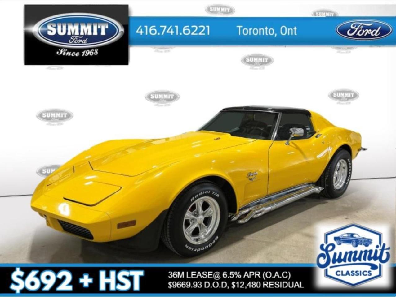 Used 1973 Chevrolet Corvette Stingray | T-Top | 350 V8 | Dealer Certified for sale in Etobicoke, ON